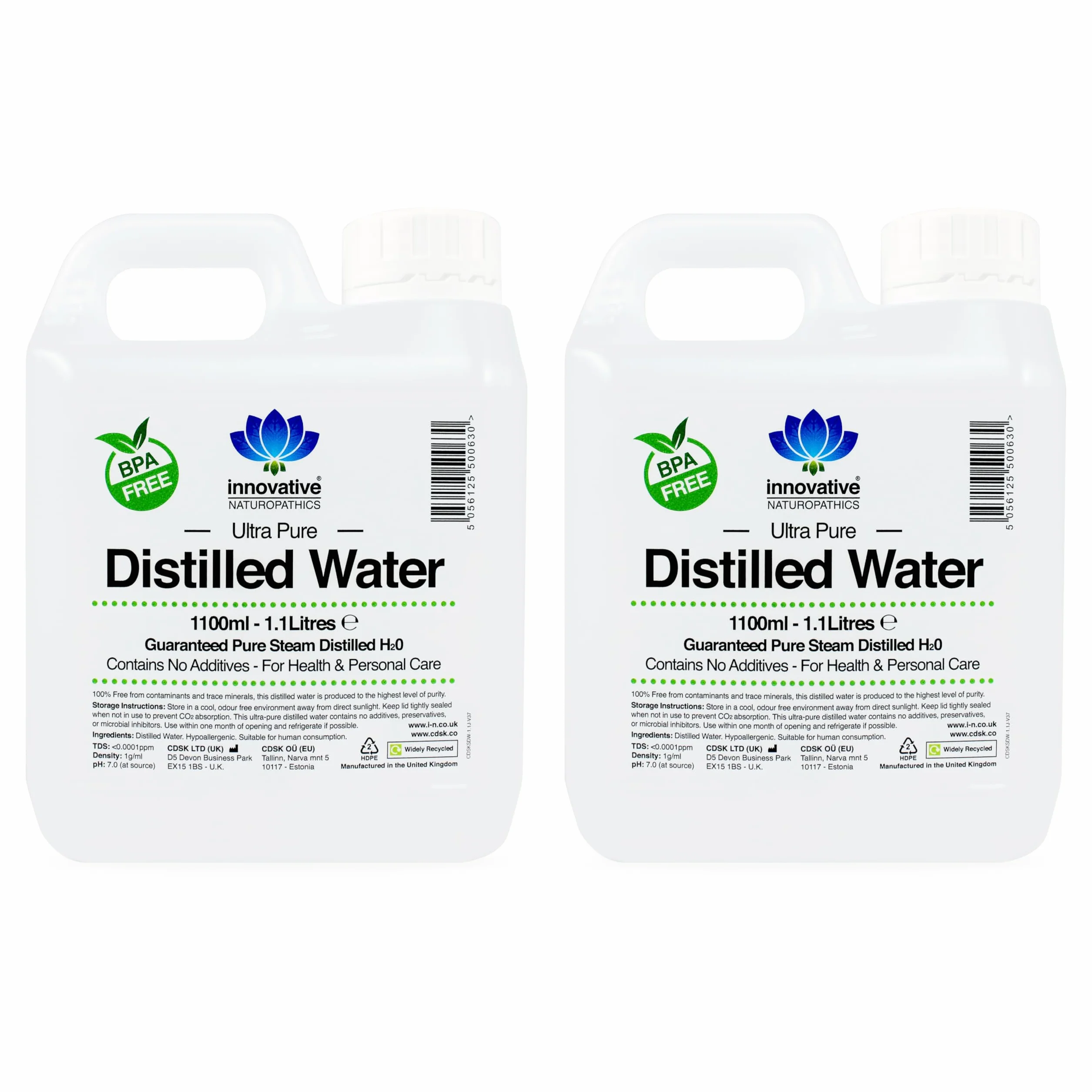Woda destylowana - 100% czysta para destylowana H2O - 1100 ml (2)