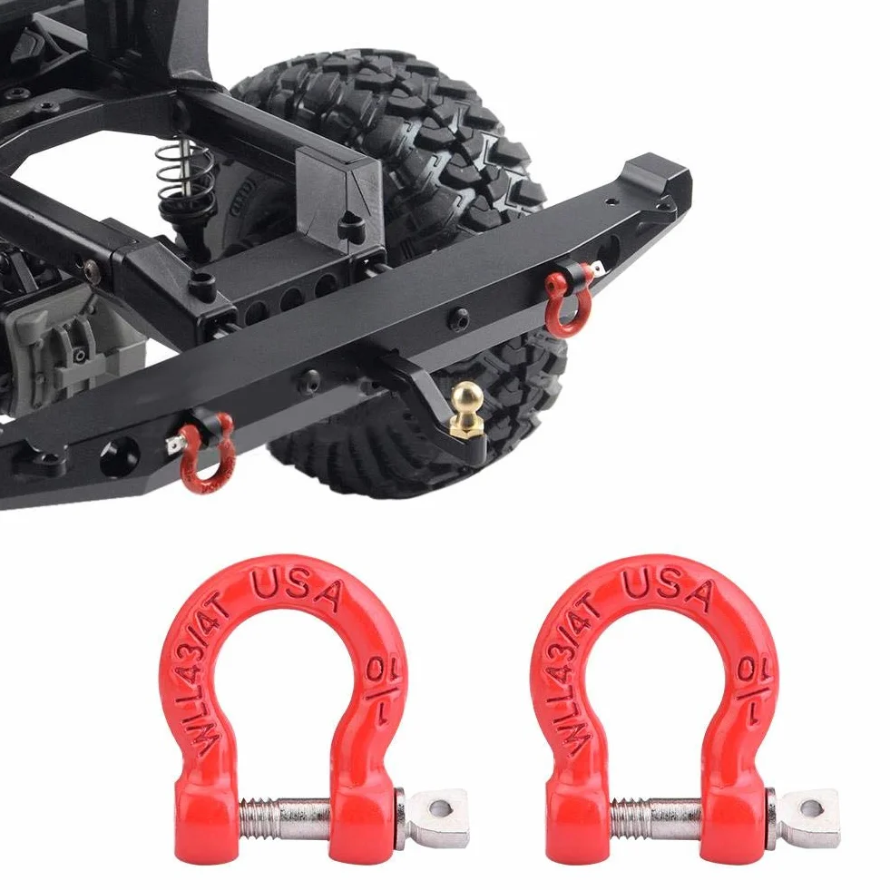 Dilwe 8 sztuk RC klamra do przyczepy samochodowej metalowa szekla holownicza blokada ratunkowa Catch dla RC wspinaczka gąsienicowa akcesoria samochodowe