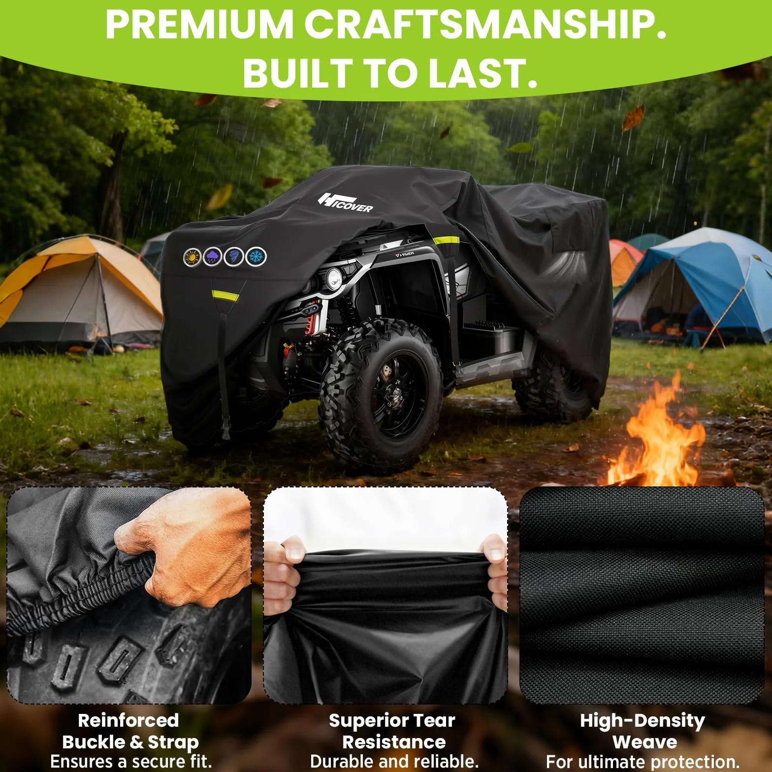 Pokrowiec na quada ATV 600D Heavy Duty wodoodporna