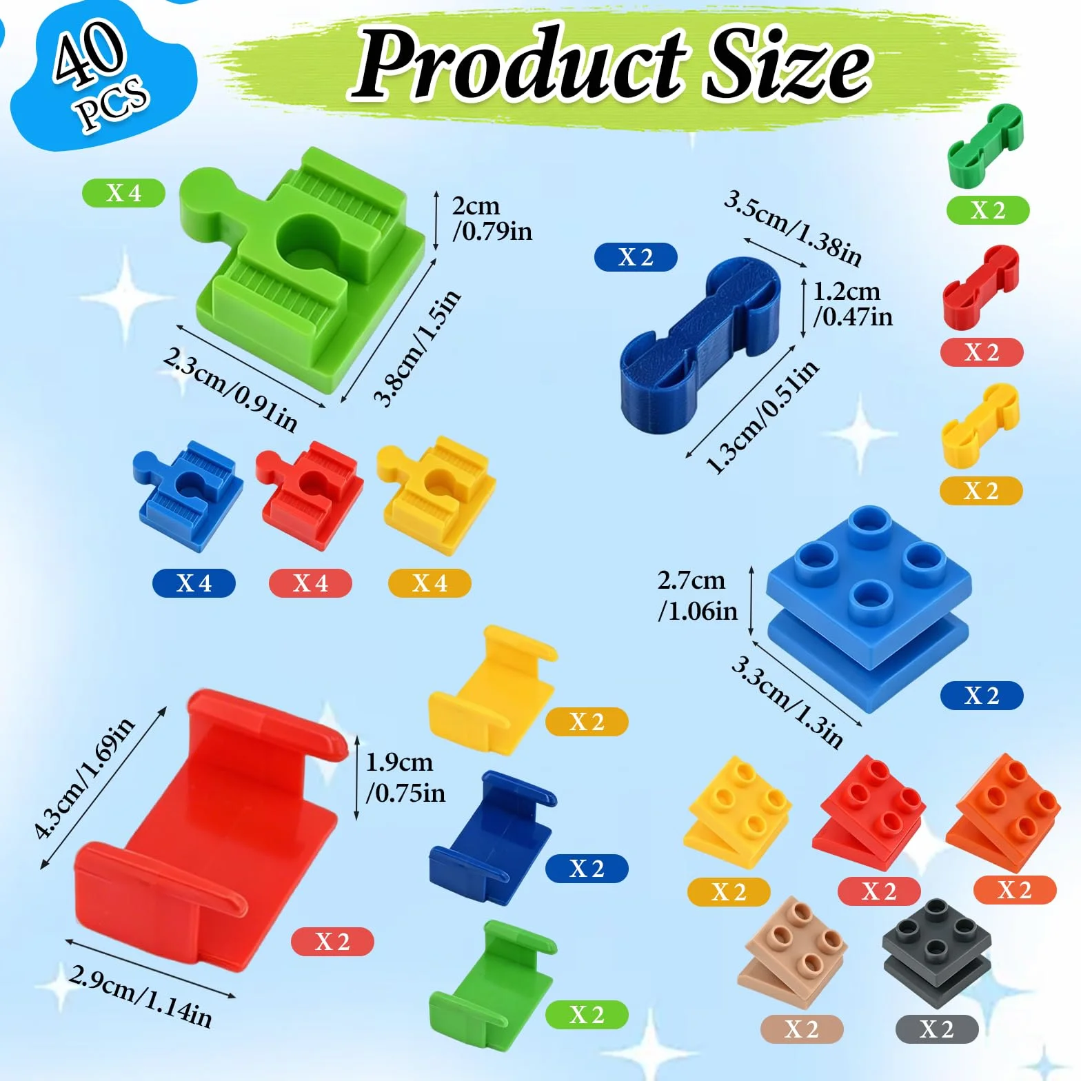 Drewniany adapter kolejowy, 40 sztuk plastikowych łączników szyn, akcesoria do drewnianych torów kolejowych, plastikowe złącza kolejowe, złącza do zabawek dla dzieci i dziewcząt na prezent