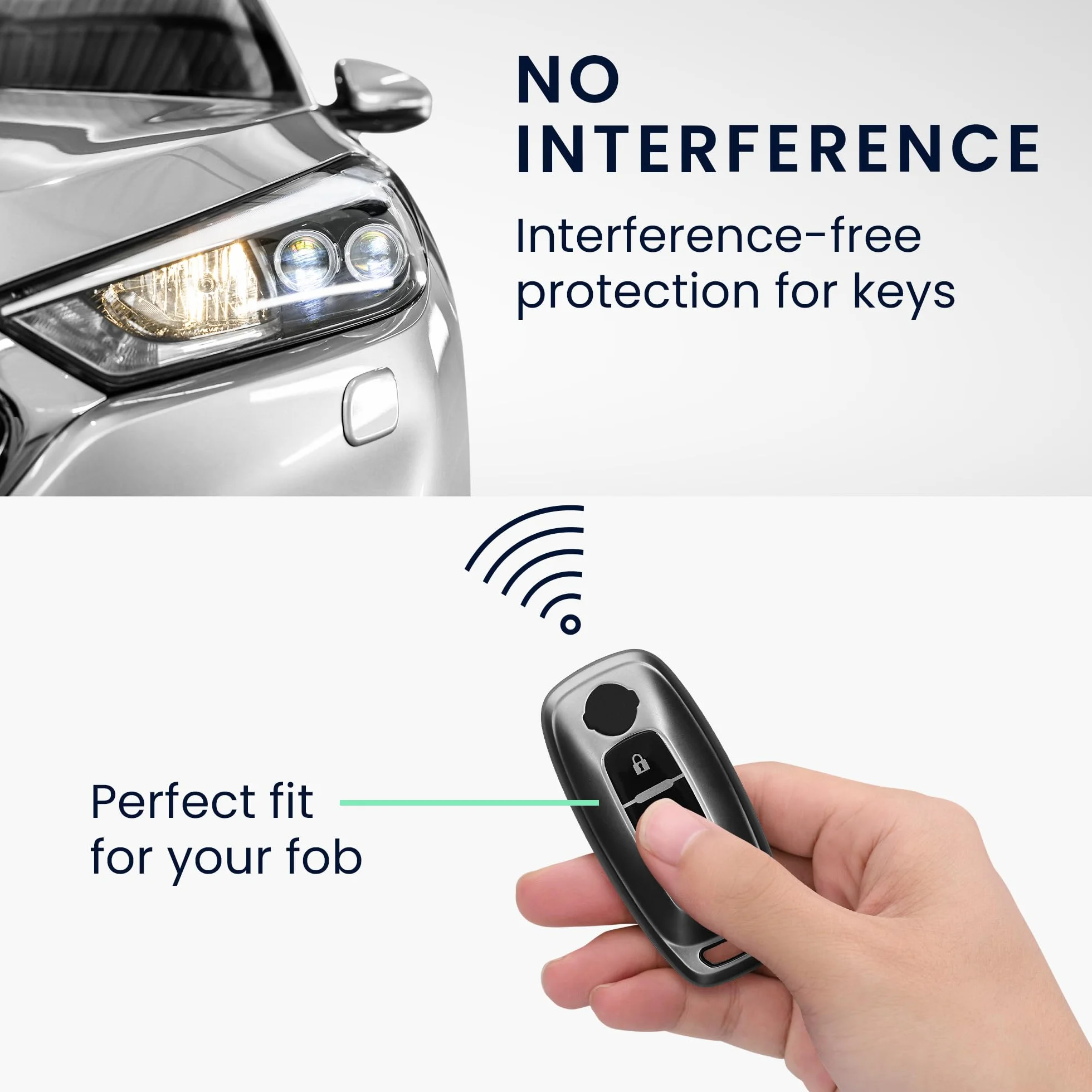 kwmobile Pokrowiec na klucze kompatybilny z Nissan 3-Button Ariya B6 B9 X-trail T33 Qashqai - miękkie etui ochronne na kluczyki samochodowe TPU - czarny matowy/czarny