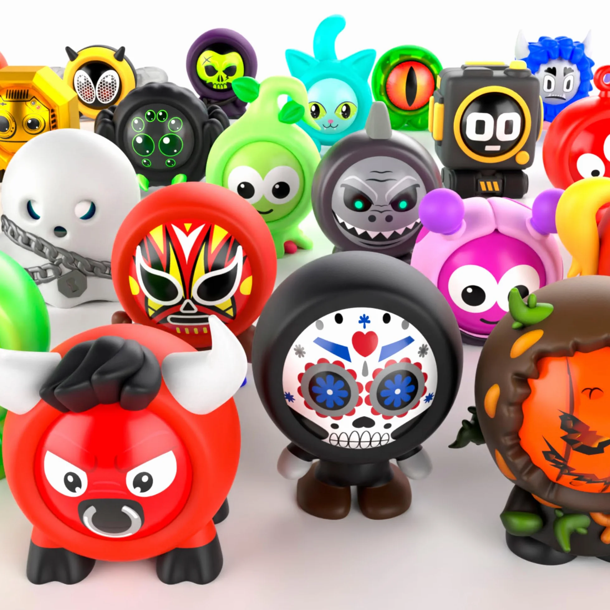 Freak Marbles Totem Pack B, 6 kolorowych kulek z jego projektami w grze, z czego 1 to Rzadkie. Zbieraj, baw się i udostępniaj dzieci w wieku od 4 lat