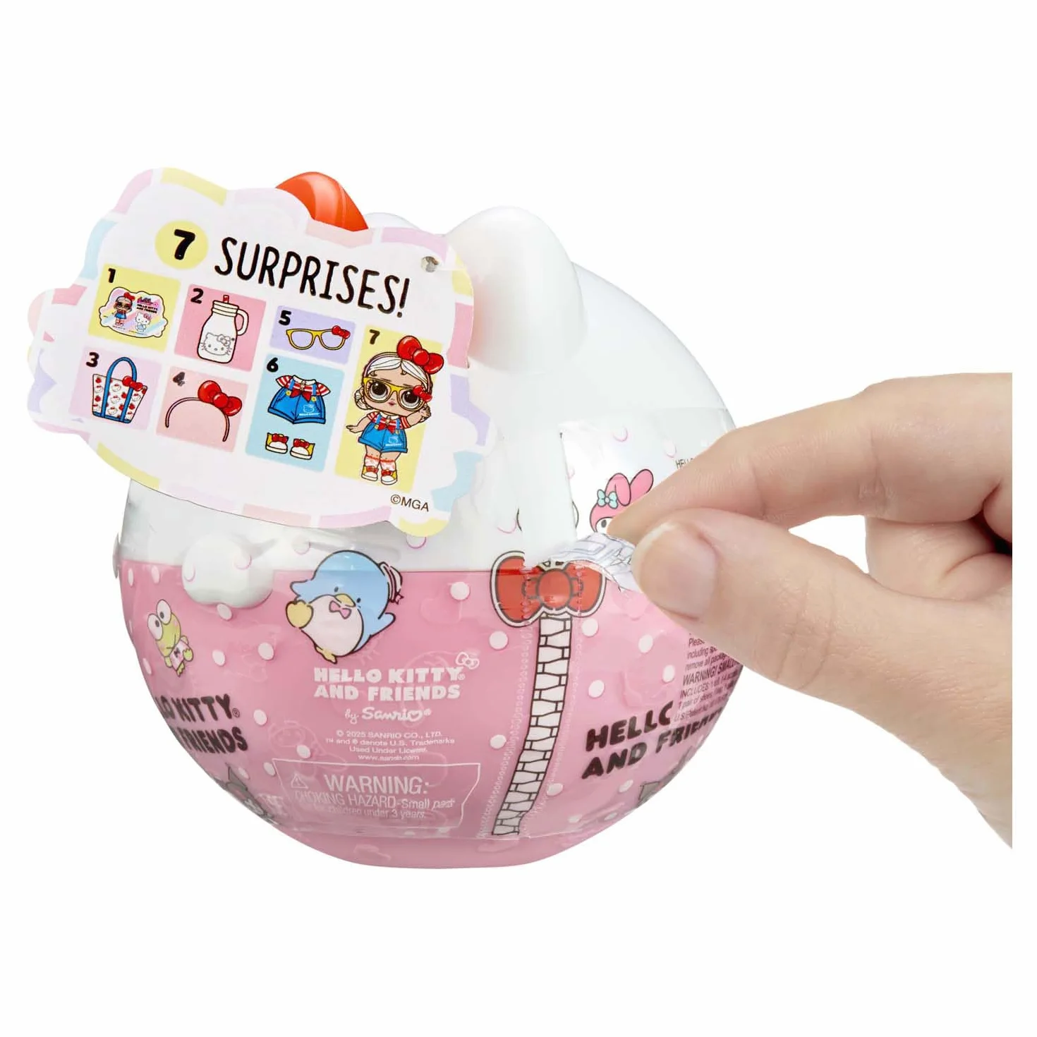 L.O.L. Surprise! Loves Hello Kitty and Friends Tots – Zestaw Zawiera 1 Laleczkę ze Strojami i Akcesoriami, w Opakowaniu w Kształcie Hello Kitty. Opakowanie-niespodzianka. Zbierz wszystkie 8 laleczek