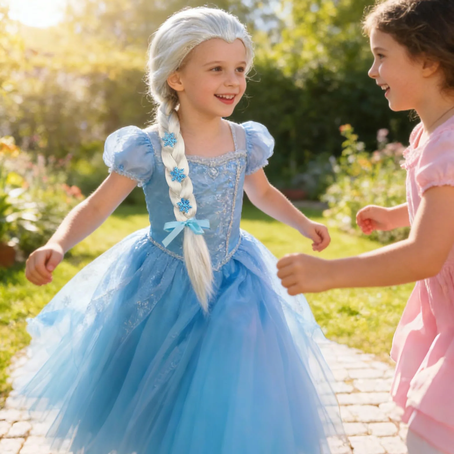 Peruka Elsa, peruka księżniczki dla kobiet i dzieci, włosy Elsa dla dzieci, peruka kostiumowa dla dziewczynek na urodziny, peruka na świąteczne przyjęcie kostiumowe, karnawał, cosplay