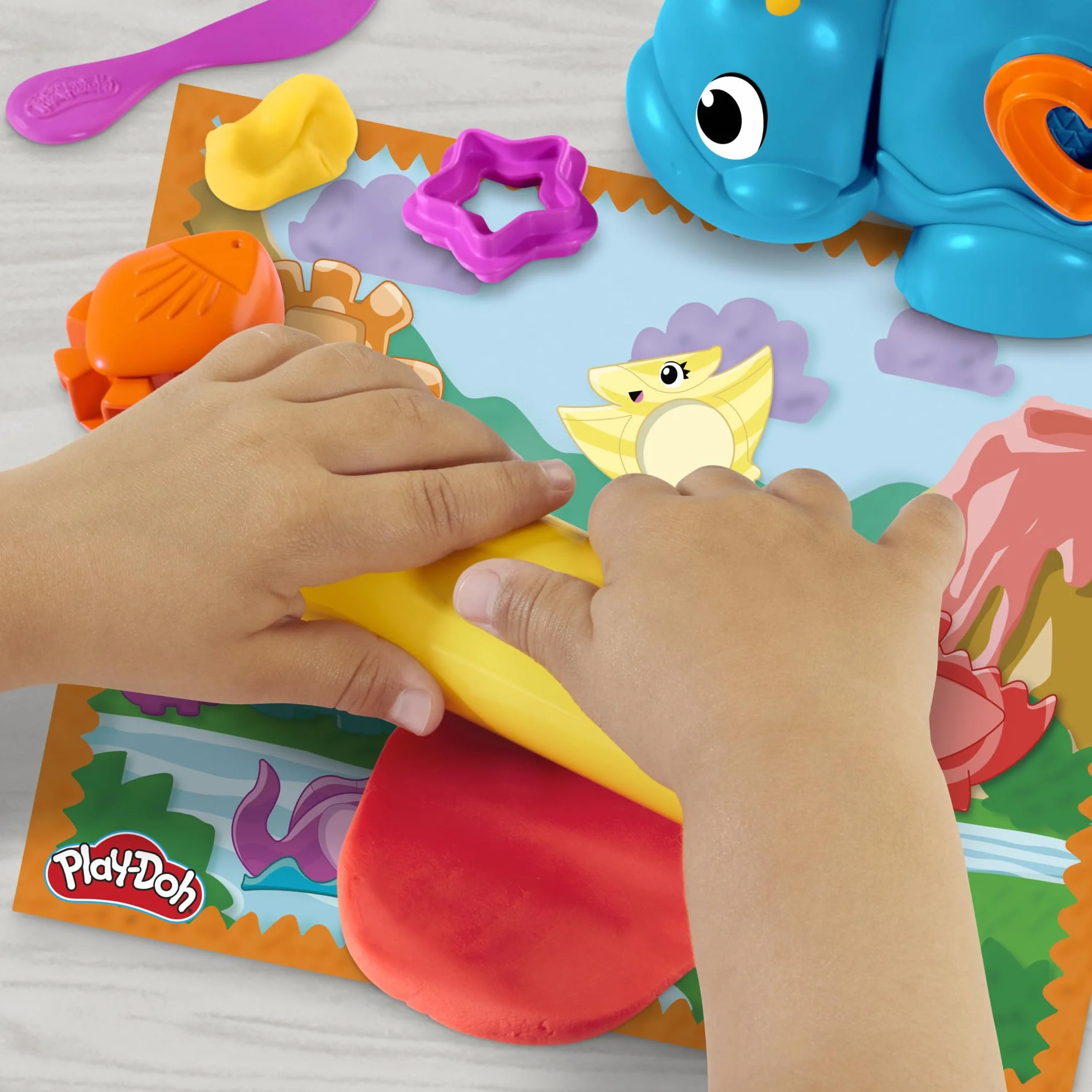 Zabawkowy zestaw startowy Play-Doh Dinozaur z kształtami i kolorami