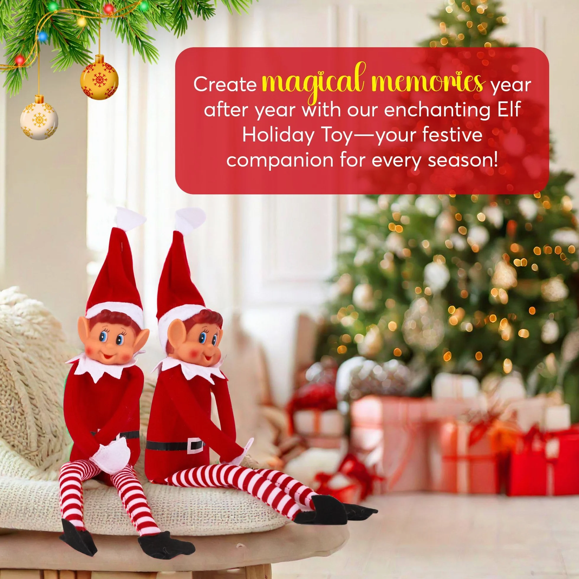 Elfen Behavin Badly Pluszowy elf z długimi nogami, dla chłopców lub dziewczynek, 30 cm