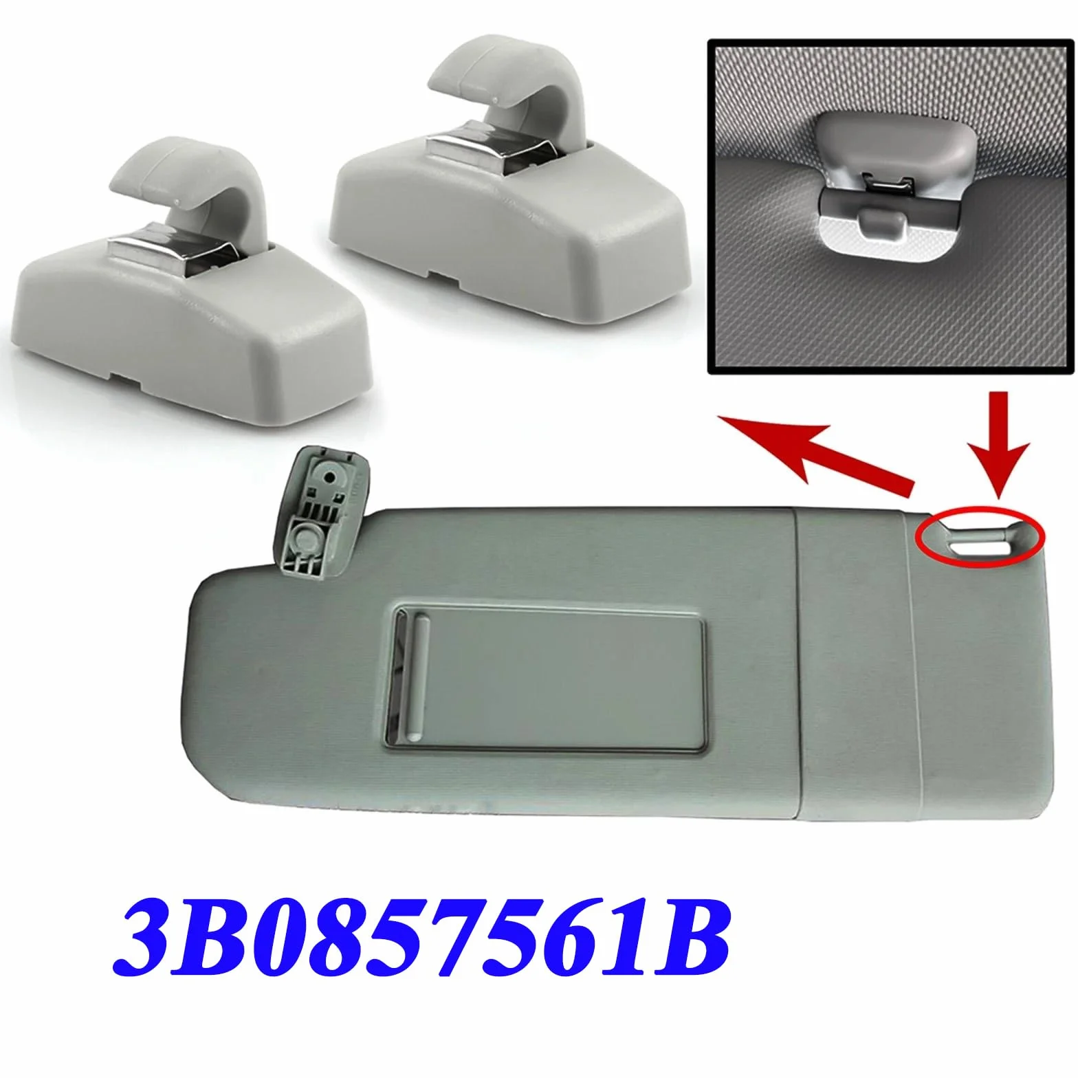 Uchwyty samochodowe do osłony przeciwsłonecznej VW Golf MK4 MK3 Caddy Lupo Polo Seat Ibiza Leon Skoda Fabia Octavia