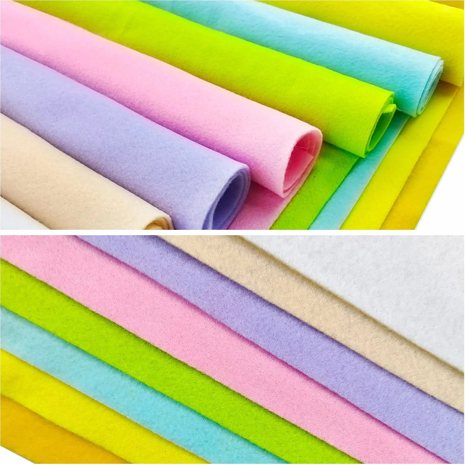 Jtnohx Miękka tkanina filcowa, arkusze filcu w kolorze 40 x 100 cm do rękodzieła, bieżnik z tkaniny do dekoracji imprez i festiwali (Kolory Wielkanocy)