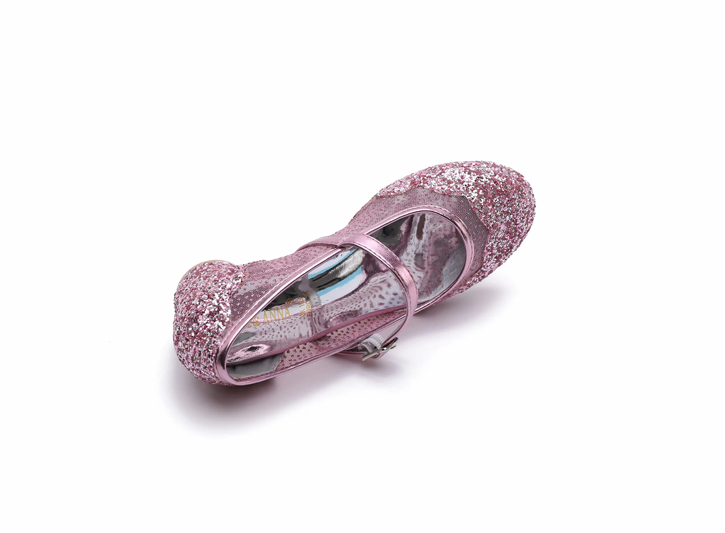 ELSA & ANNA Dziewczęce buty księżniczki – buty księżniczki z wysokim obcasem 3 cm – błyszczące buty dla dziewczynek – buty na imprezę Elsa na imprezę, karnawał, wysokie obcasy dla dzieci (SH2206)