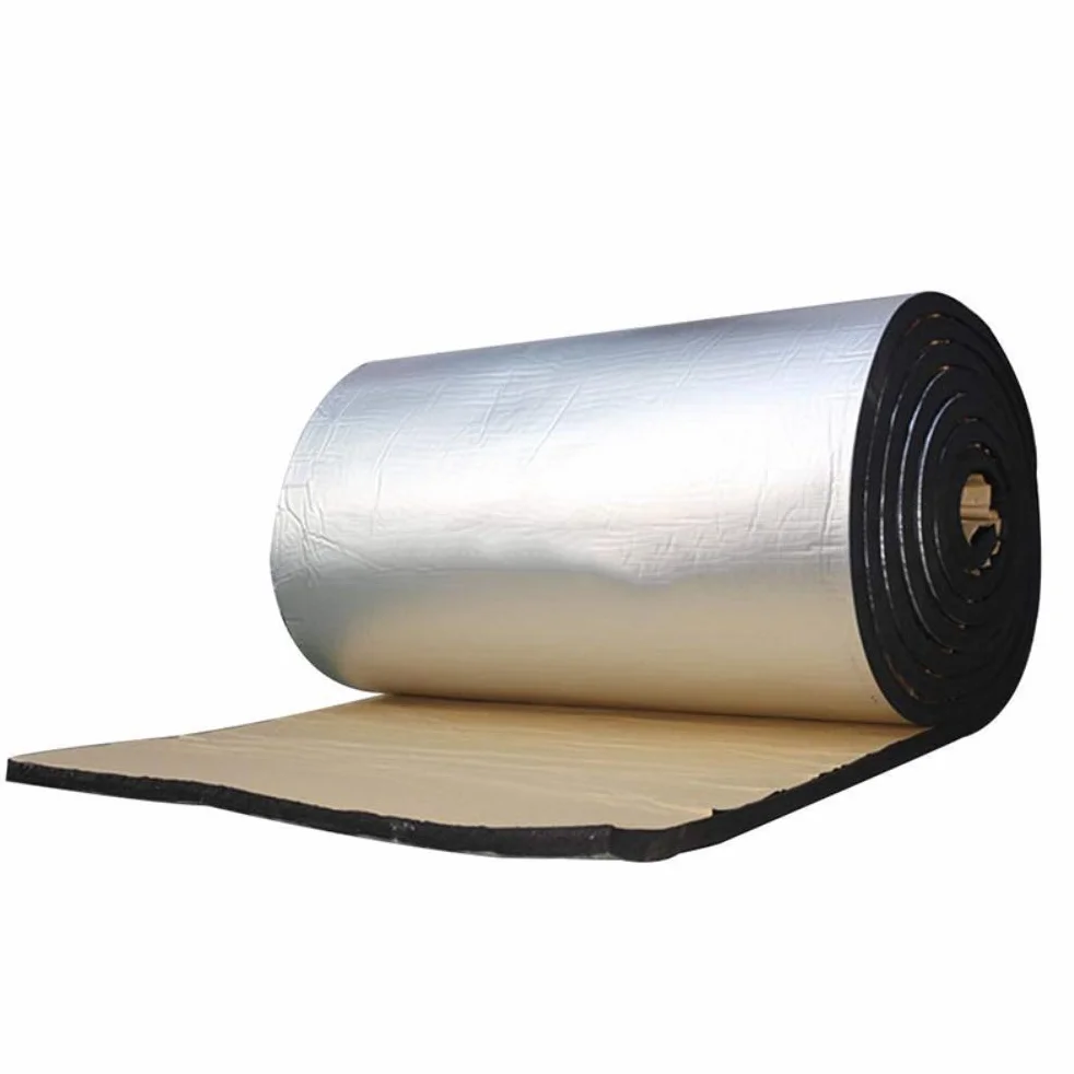 Samochodowa izolacja cieplna i akustyczna, mata przeciwhałasowa, izolacja samochodu, wodoodporna folia aluminiowa, 50 x 200 cm x 10 mm