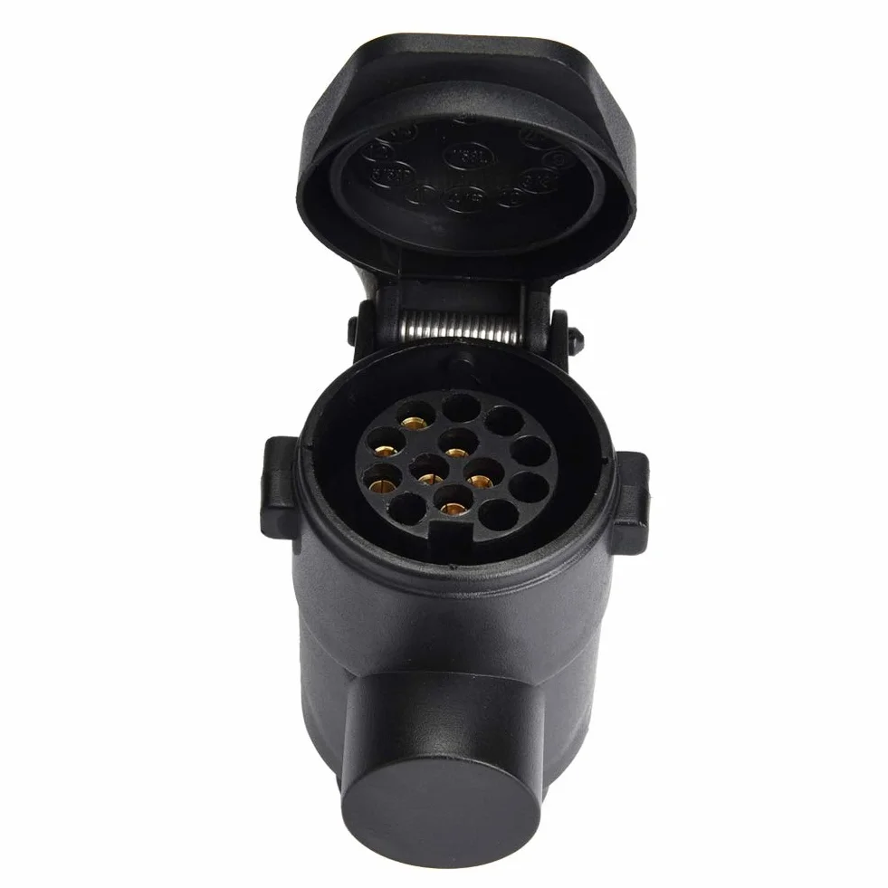Adapter do przyczepy 7 na 13 pinów, konwerter gniazda 12V, złącze holownicze