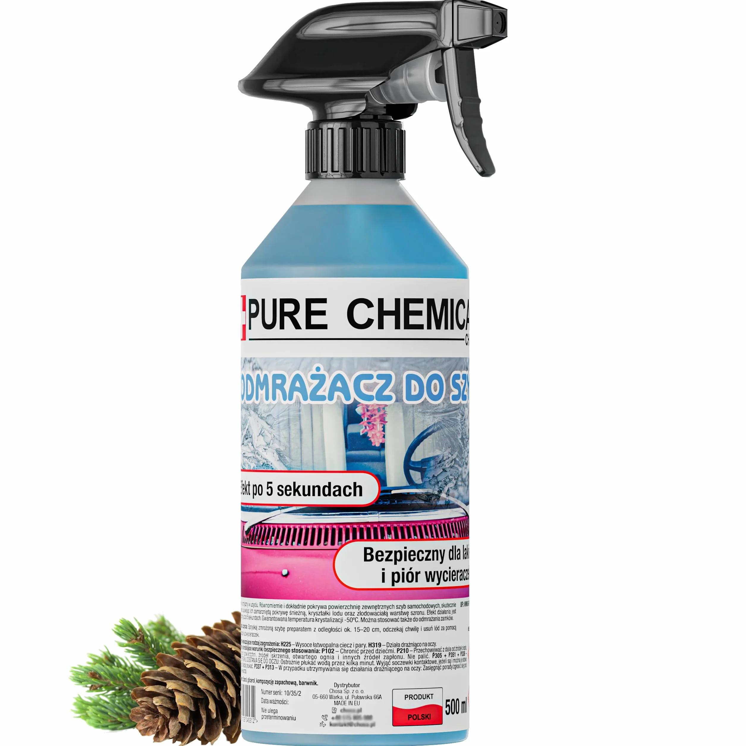 PURE CHEMICAL Odmrażacz Do Szyb Mocny Pure Chemical -40°C (0,5L)