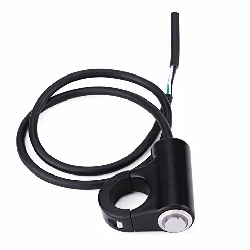 Keenso Motocyklowy przełącznik na kierownicę, 7/8", 22 mm, wodoszczelny, motocyklowy, przycisk na kierownicę (styl B Self-Locking Button with Light)