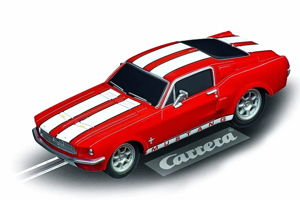 Carrera 20064120 Carrera GO!!! Ford Mustang '67 – Racing Red tory wyścigowe i licencjonowane wyścigówki do 2 graczy dla chłopców i dziewcząt od 6 lat i dorosłych