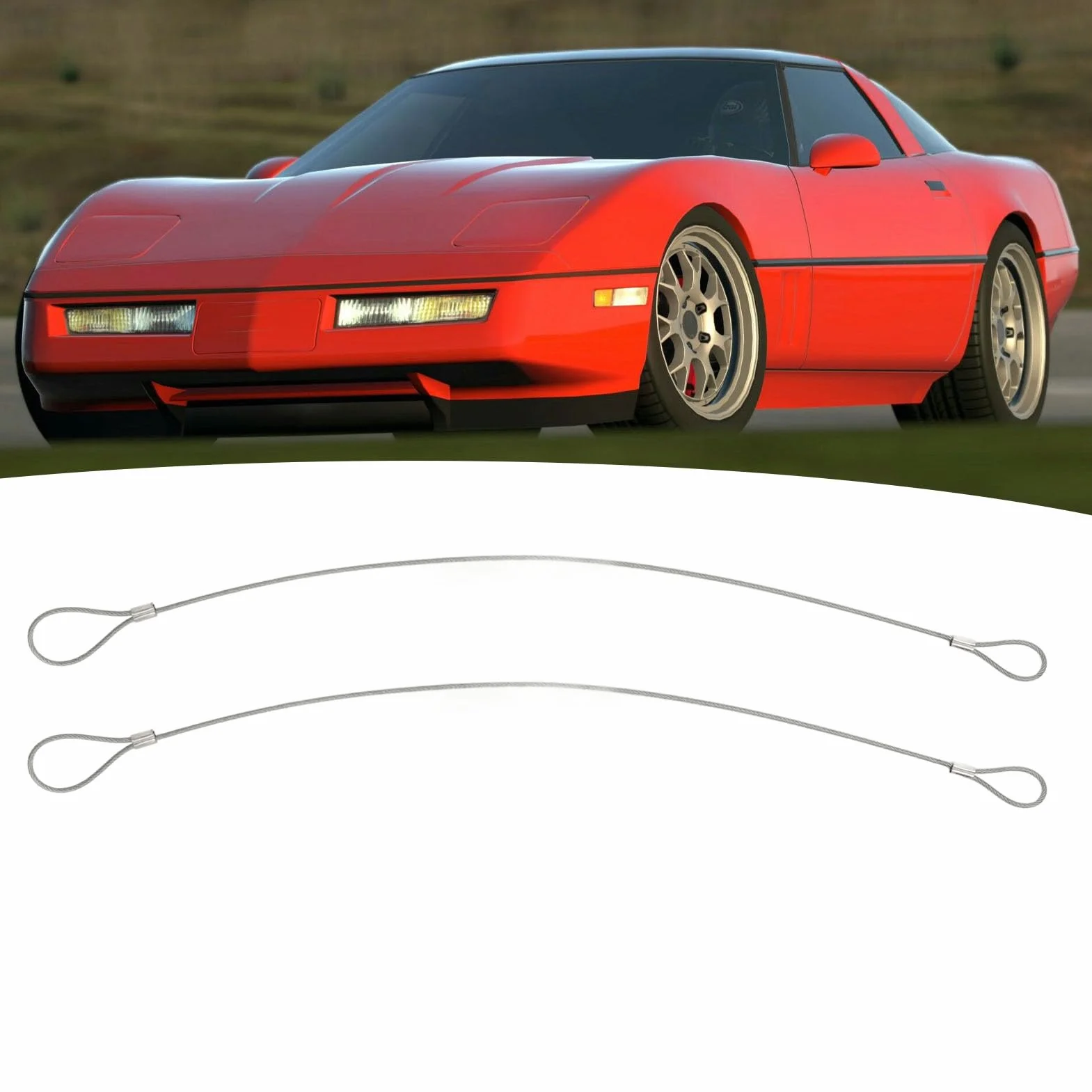 Zestaw kabli zwalniających maskę silnika RP604802 do Corvette C4 1984-1996