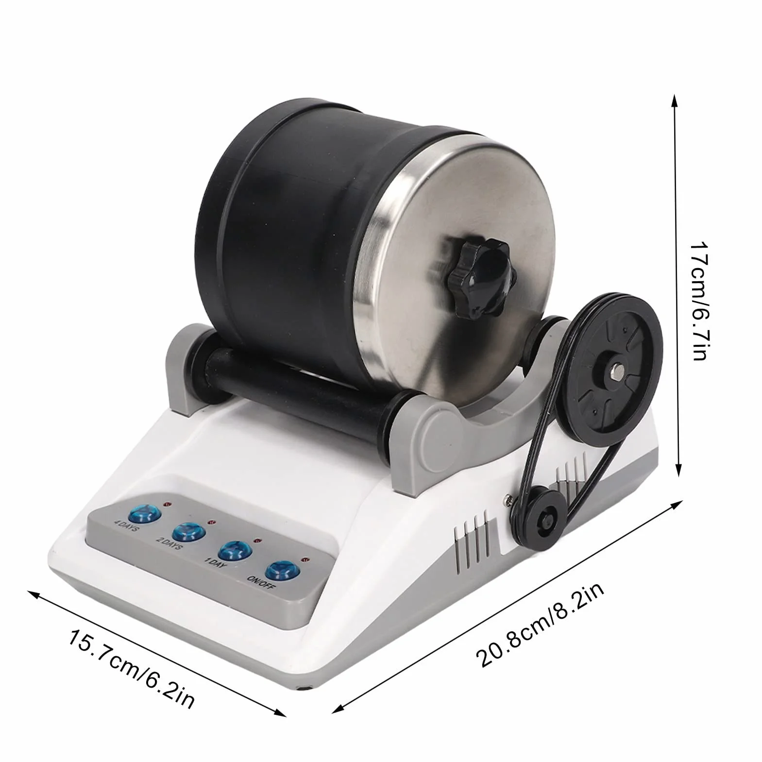Rock Tumbler Kit DIY elektryczna zabawka z grubymi kamieniami szlachetnymi do polerowania dla dorosłych i 100-240 V, ABS, metalowy zestaw bębna kamiennego, HS-403 (wtyczka UE 220 V)