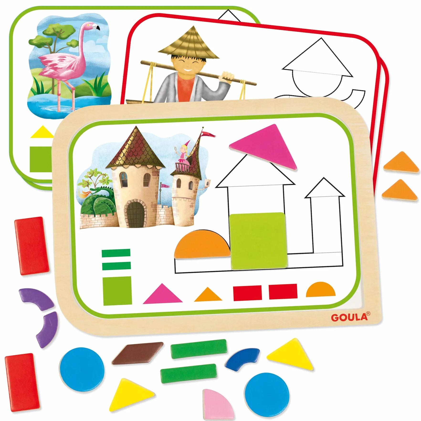 Goula - 53155 - Zestaw kształtów magnetycznych Wielokolorowy