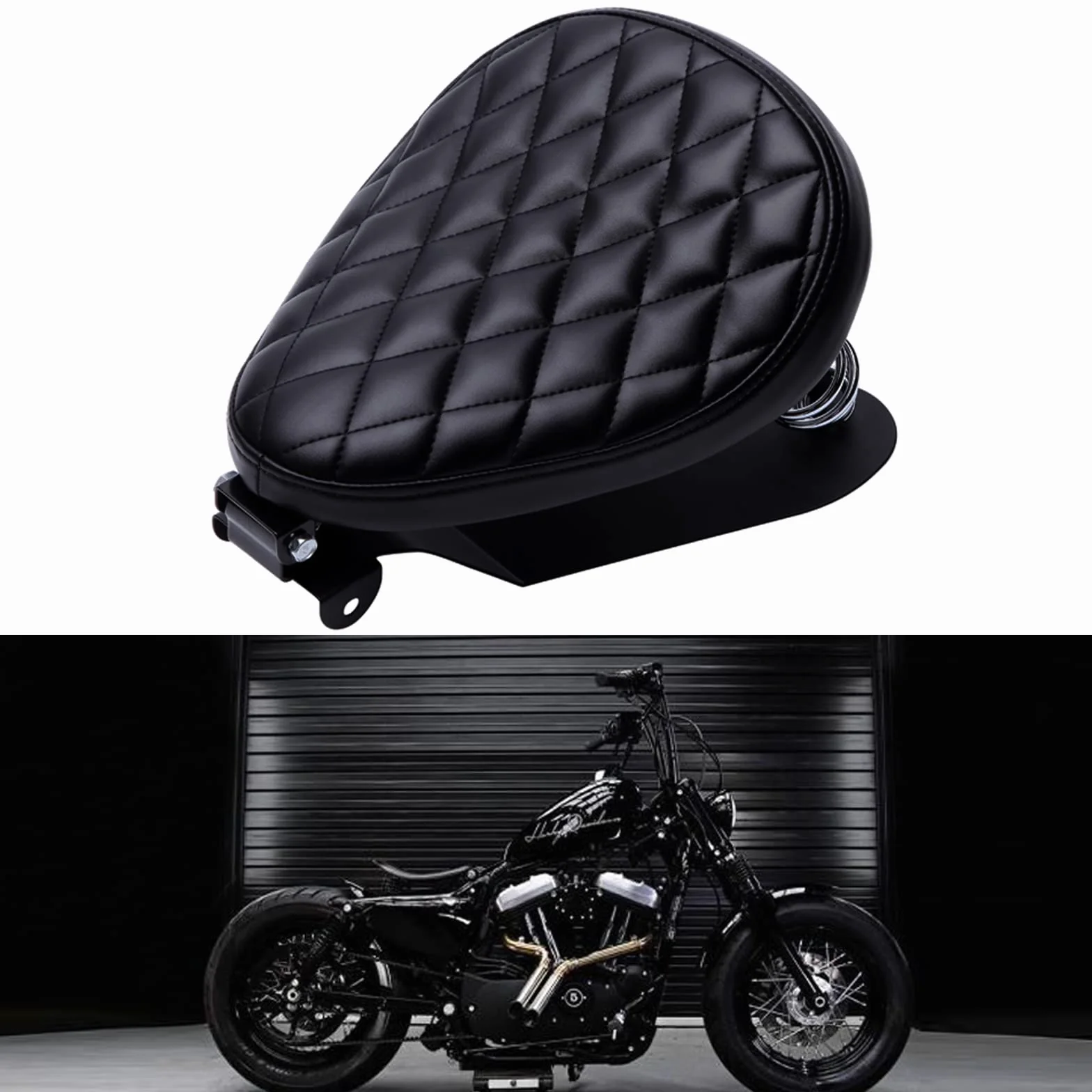 DREAMIZER Fotel motocyklowy solo ze wspornikiem sprężynowym zamiennik Sportster Forty-Eight 48 XL883 1200