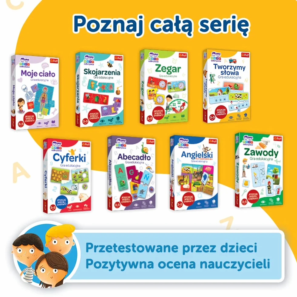 Trefl Tworzymy Słowa – Mały Odkrywca Gra Edukacyjna dla Dzieci w Wieku 3-5 Lat