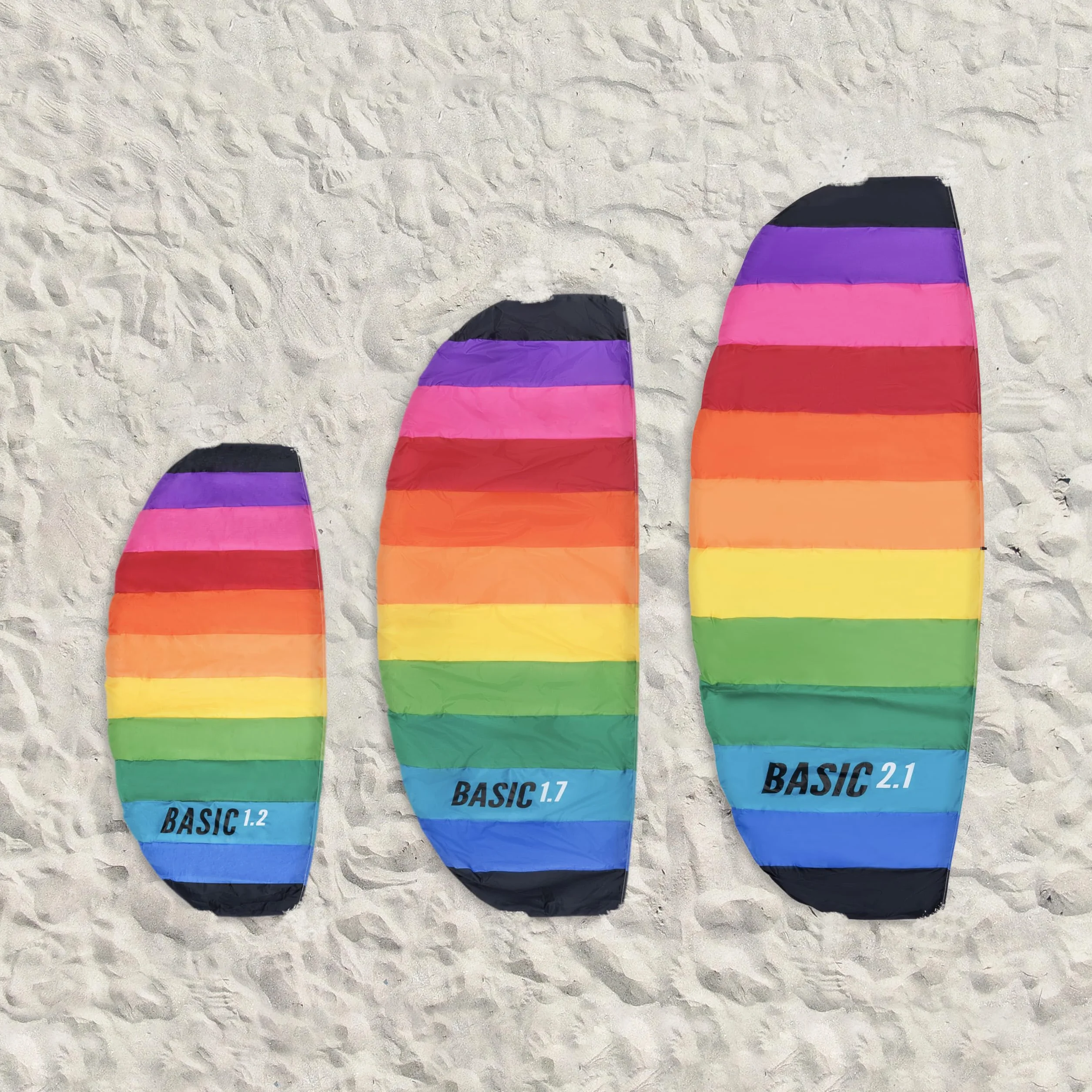 Wolkenstürmer® Paraflex Basic 1.2 (Rainbow) Latawiec – 2-linowa mata do kierowania z pętlami do latania – latawiec dla dzieci od 6 lat