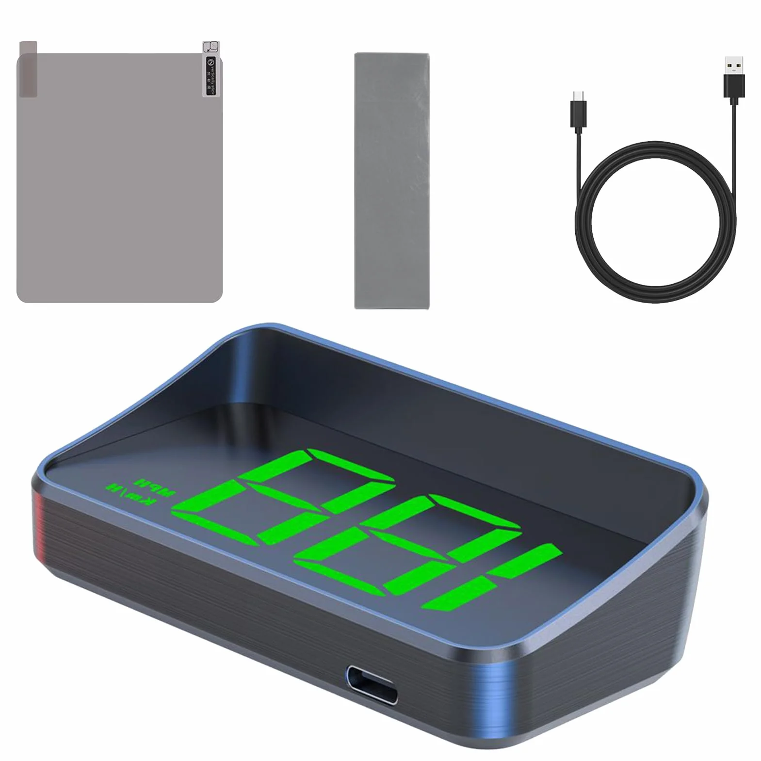 Car Heads Up Display HUD Windshield Monitor 3.54x1.77in Speedometer Dashboard