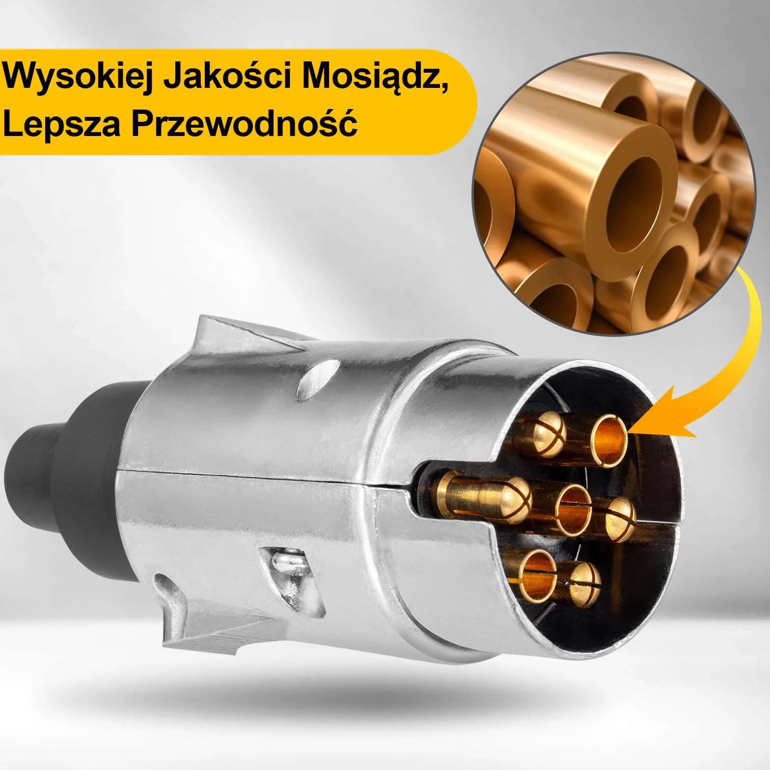 Spurtar 7-Pinowa Wtyczka Przyczepy 12V, Adapter Przyczepy Aluminiowy