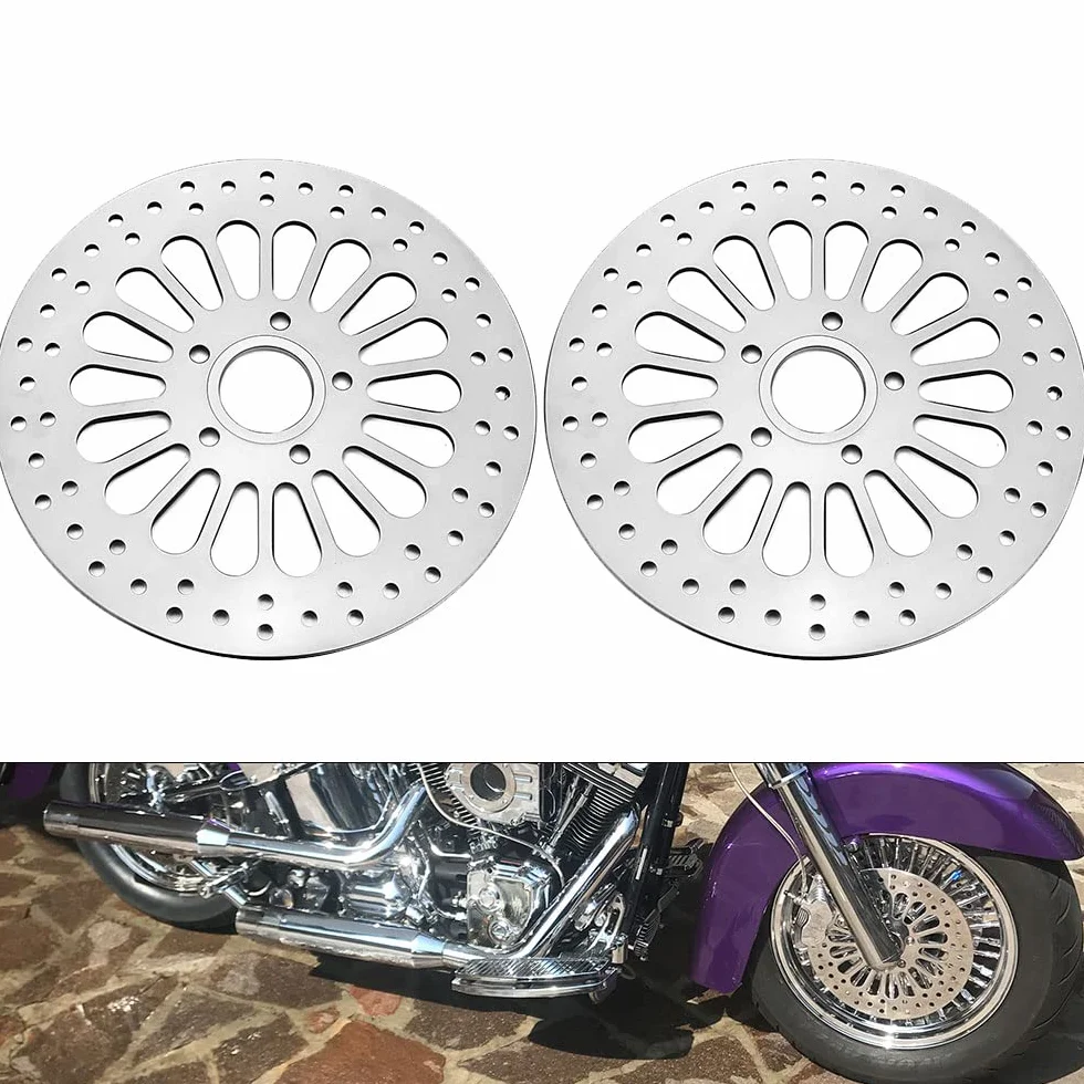 Wirniki tarczowe hamulcowe z przodu i z tyłu 29.2 cm ze stali nierdzewnej do Touring, Softail, Sportster, Dyna Models 1984-2013 (z wyjątkiem modeli Touring 2008-2013)