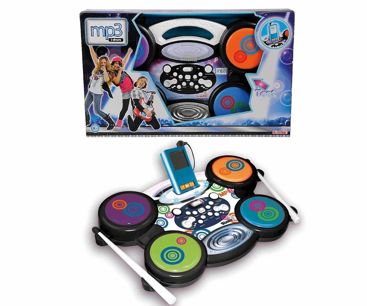 Simba Toys 106835639 - My Music World I-Drum, kompatybilny z MP3
