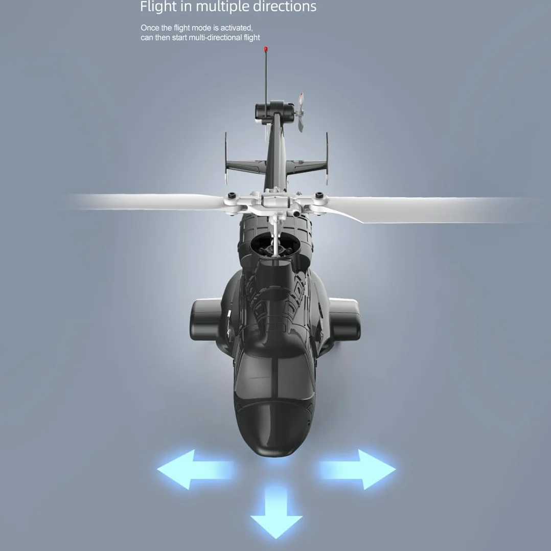 RC ERA A61 Flyingwolf model śmigłowca RC, skala 1:53, pojedynczy wirnik, 4-kanałowy helikopter RC z optycznym pozycjonowaniem przepływu, uruchamianie jednym przyciskiem, stabilizowany