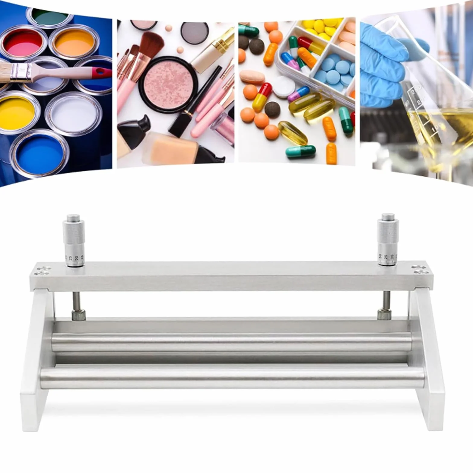 Regulowana powlekarka do aplikatorów foliowych, 0-3500μm Precision Doctor Blade Coater z szerokością 50-300 mm, dokładność ± 2μm, do testowania farb laboratoryjnych, drukowania, powlekania
