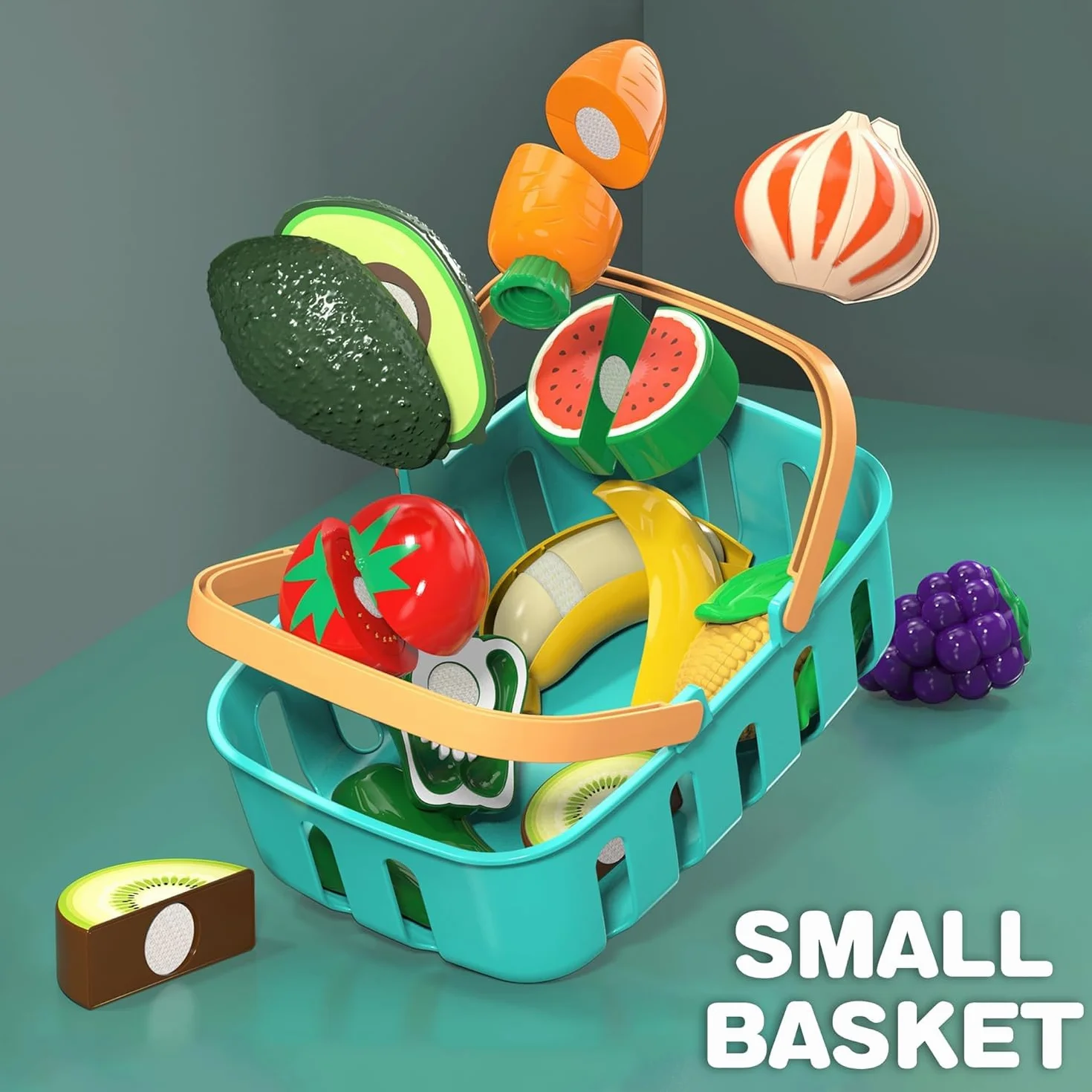Cutting Play Food Toys for Kids, Pretend Play Kitchen Accessories