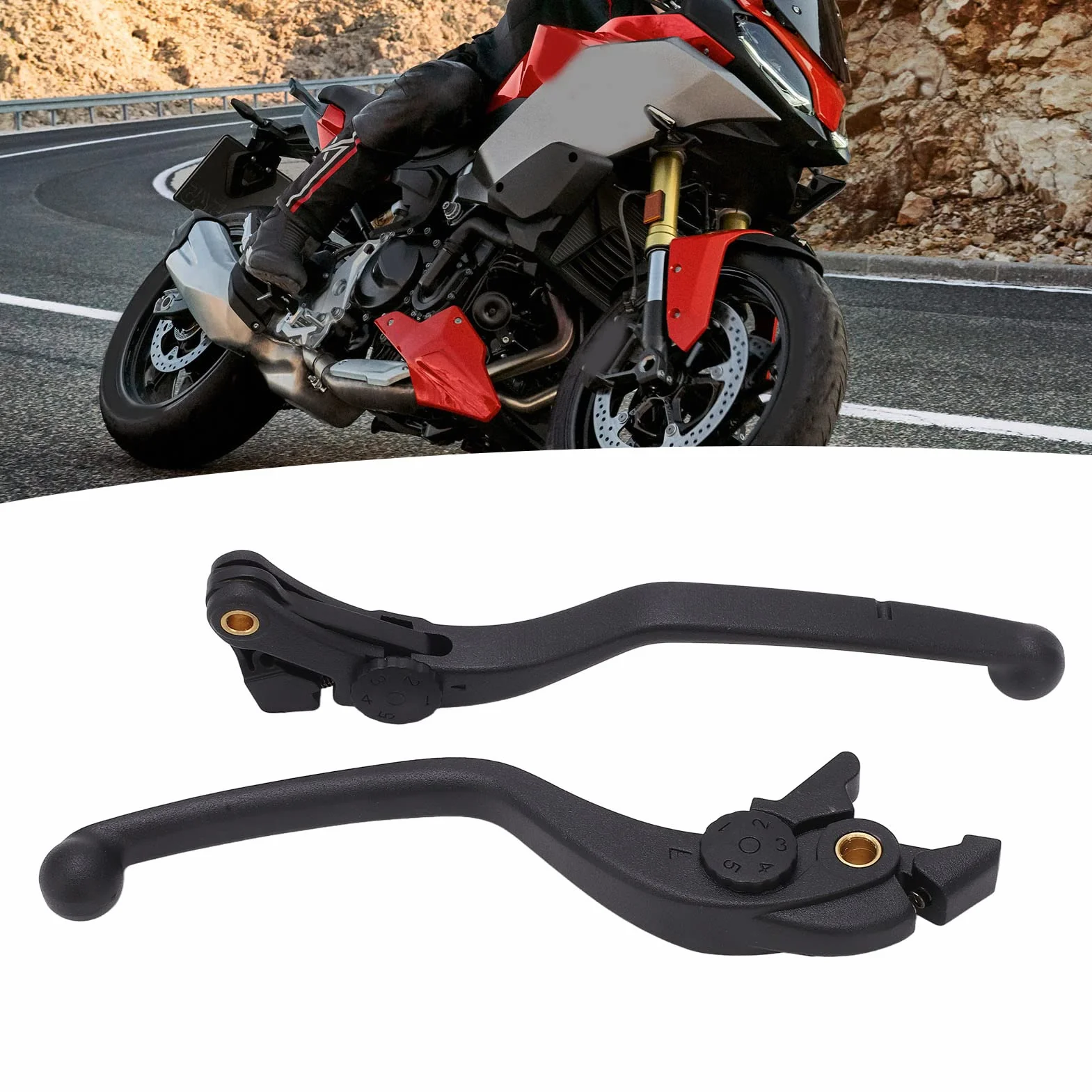 1 para Motocyklowe Dźwignie Sprzęgła Hamulca, Trwały Lewy Prawy Uchwyt Motocyklowy Wymiana Dźwigni Hamulca dla F900R F900XR 2020-2022