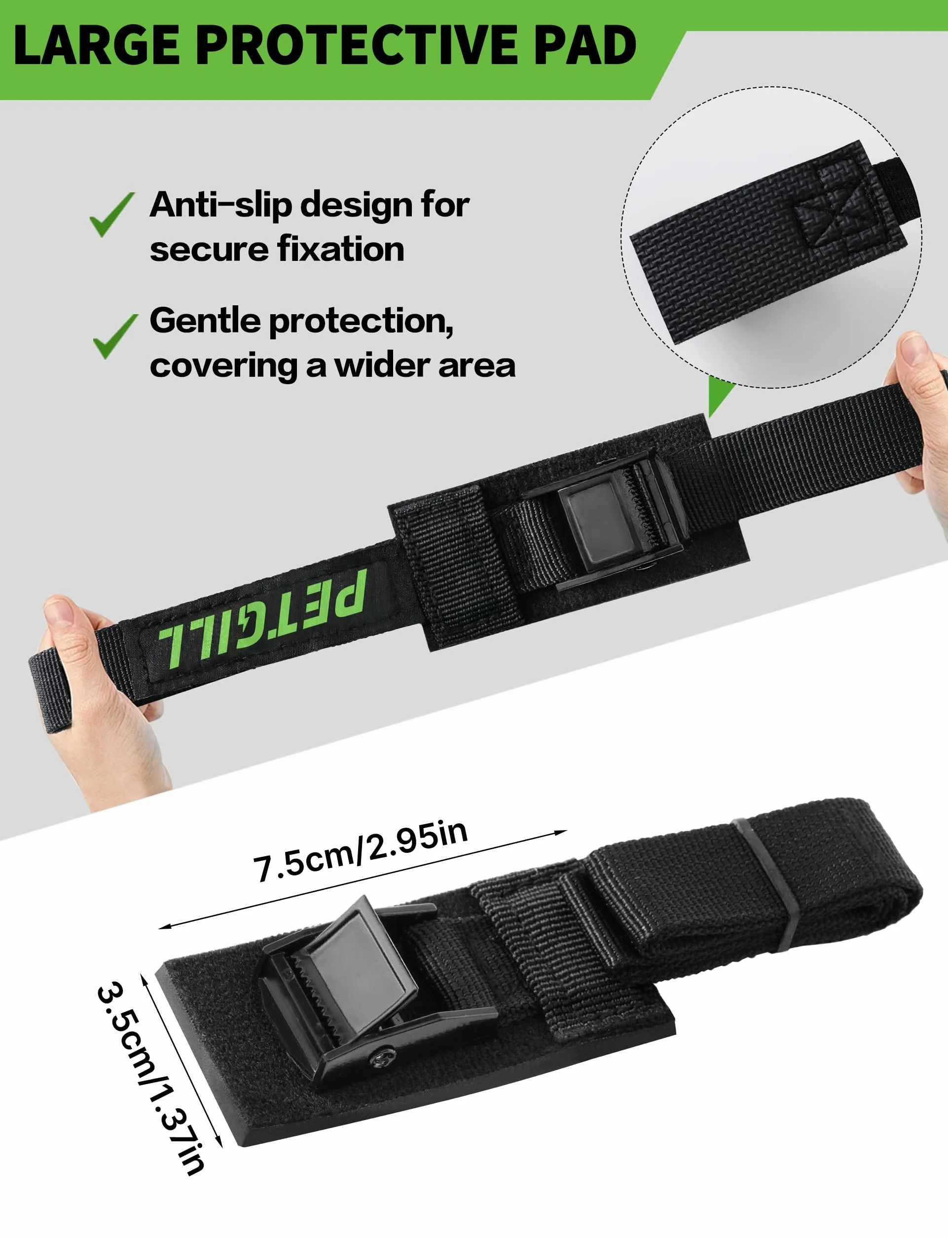 Pasy mocujące z wyściółką, nadają się do wszystkich bagażników rowerowych, 4 sztuki, długość 40 cm, szerokość 20 mm, nośność 200 kg, zapięcie zaciskowe, pas mocujący do bagażników dachowych, rowerów