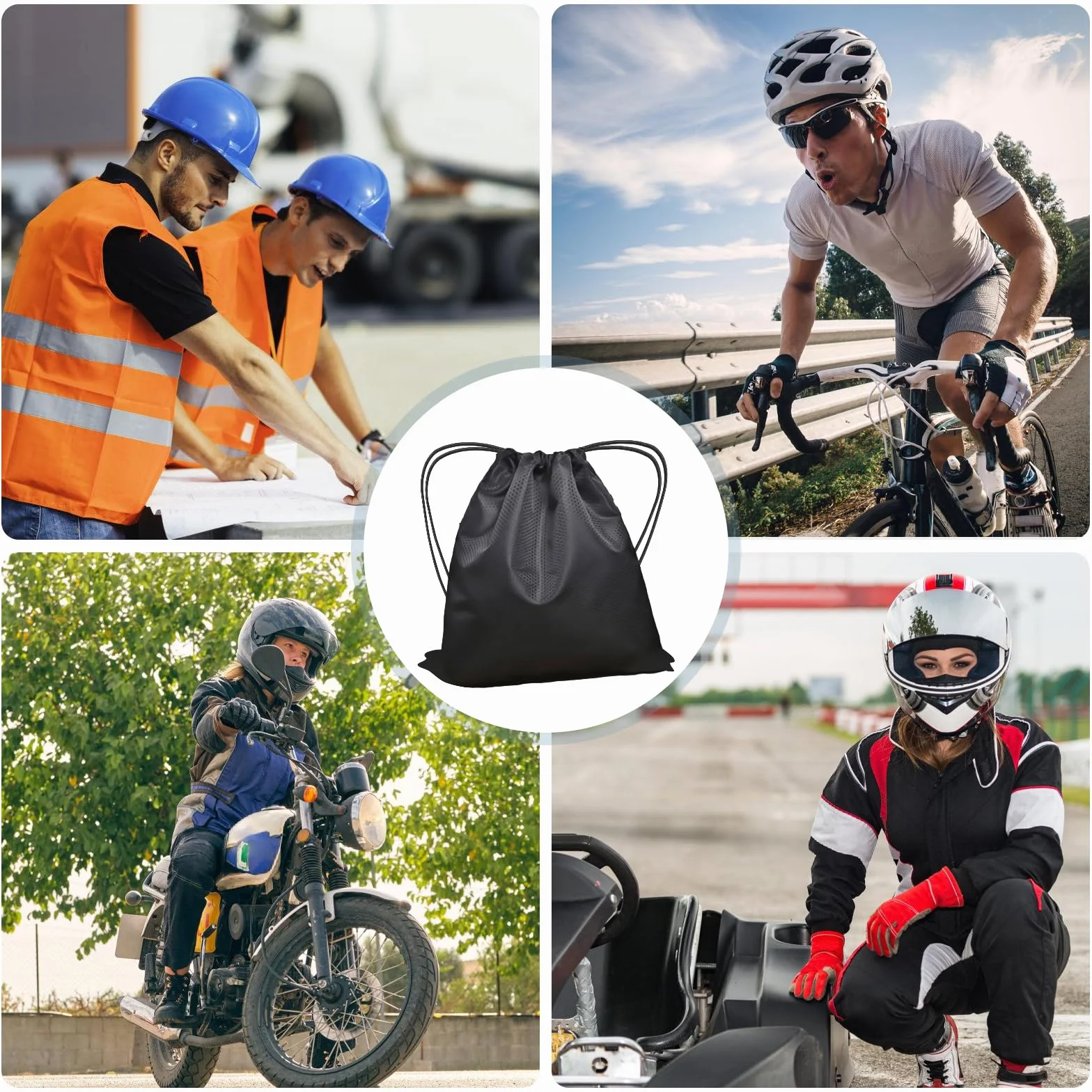 Torba na kask motocyklowy wodoszczelna 50x50 cm 2 sztuki