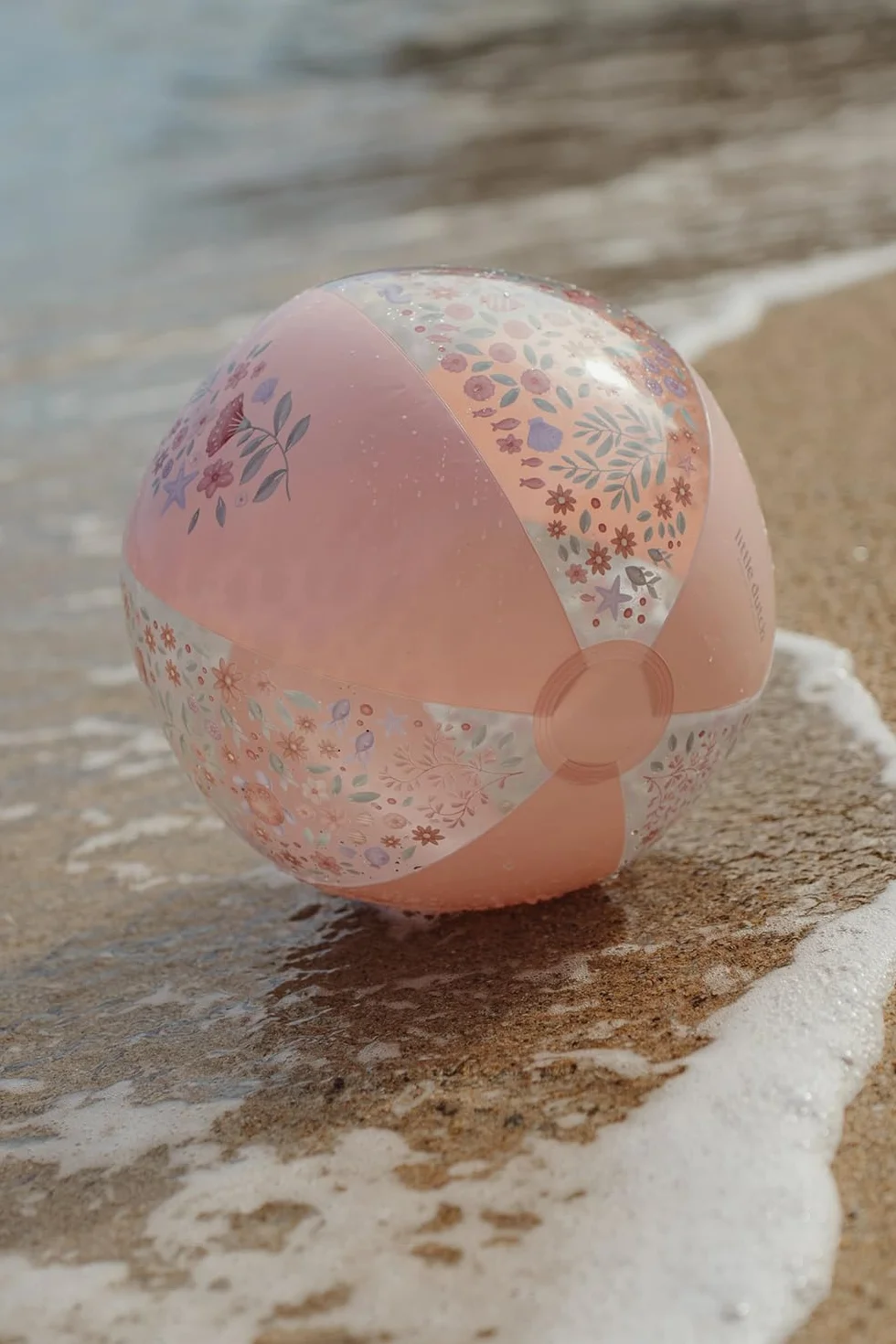 Little Dutch Piłka plażowa dla dzieci – zabawka plażowa, nadmuchiwana dla dziewczynek od 2 lat, różowa