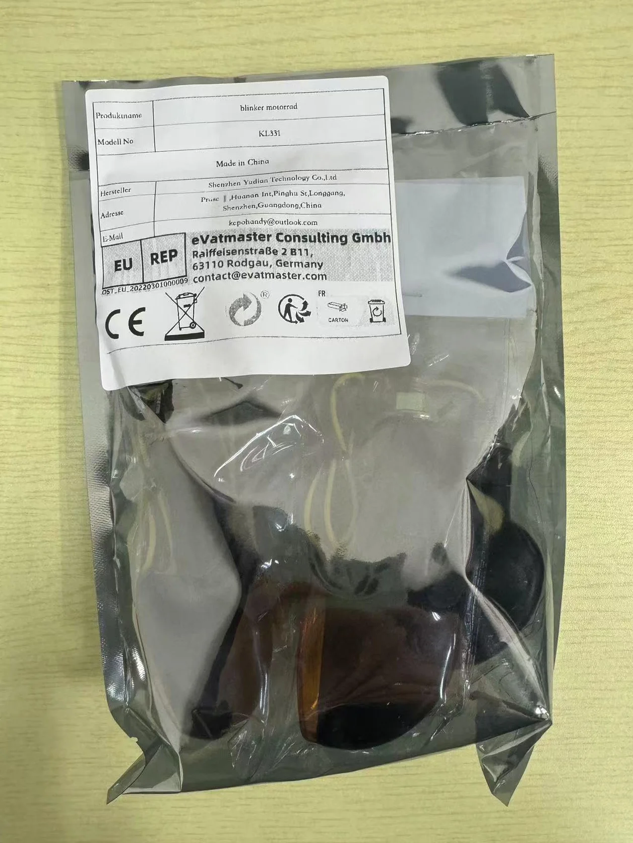 Kierunkowskazy 12V 4 sztuki bursztynowe uniwersalne