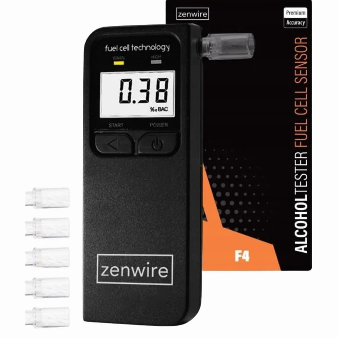 Alkomat Zenwire F4 Profesjonalny Elektrochemiczny z Wyświetlaczem LCD 5 Ustnikami