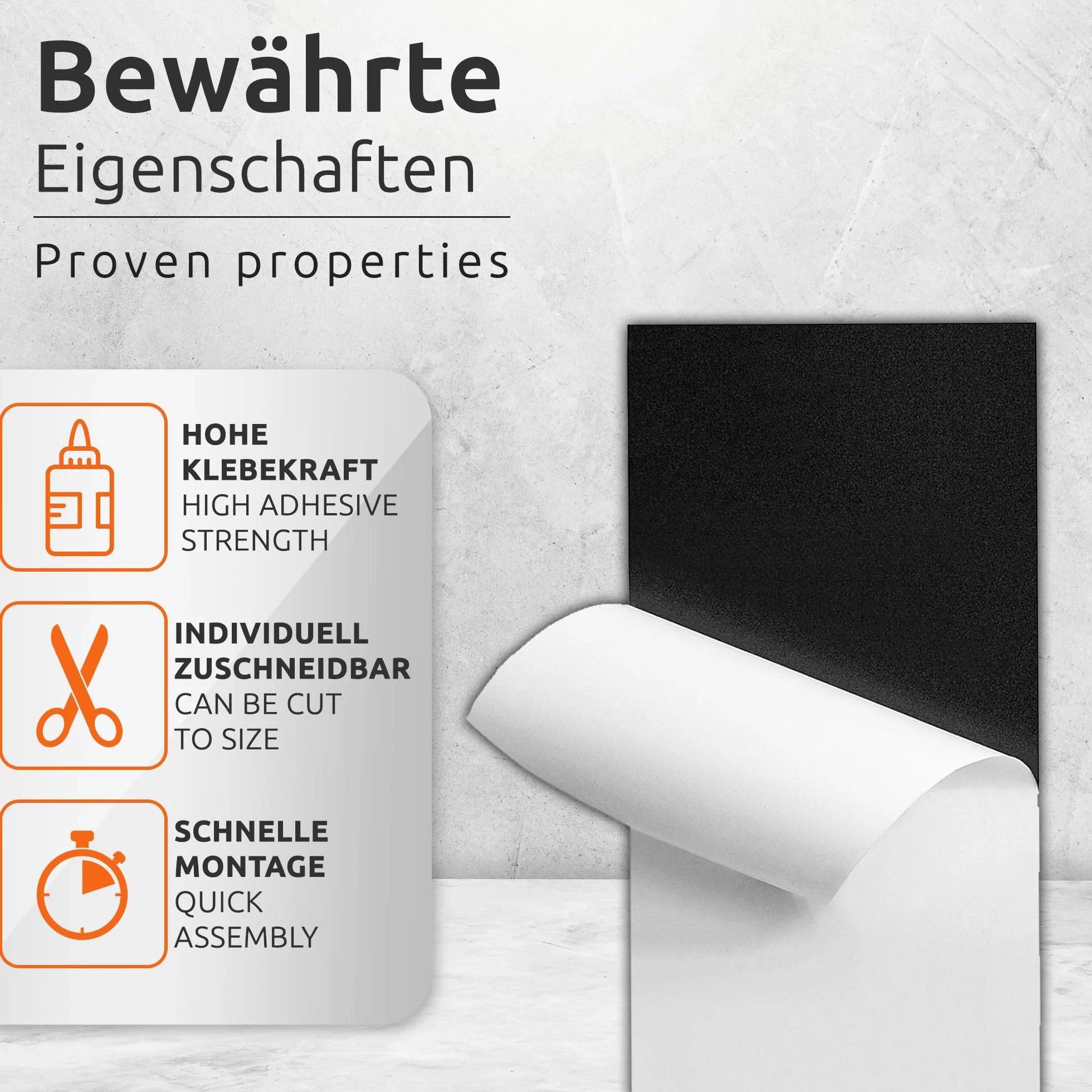 ECENCE Osłona krawędzi drzwi 30x10x1,5cm Ochrona ściany garażu Odbojnik