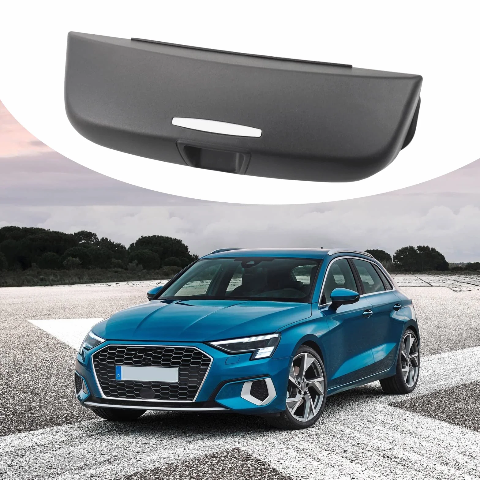 BIXUAN A3 uchwyt na okulary przeciwsłoneczne kompatybilny z Audi A3 A4 A5 A6 B8 B9 C7 C8 Q3 Q5 Q7 2021-2024