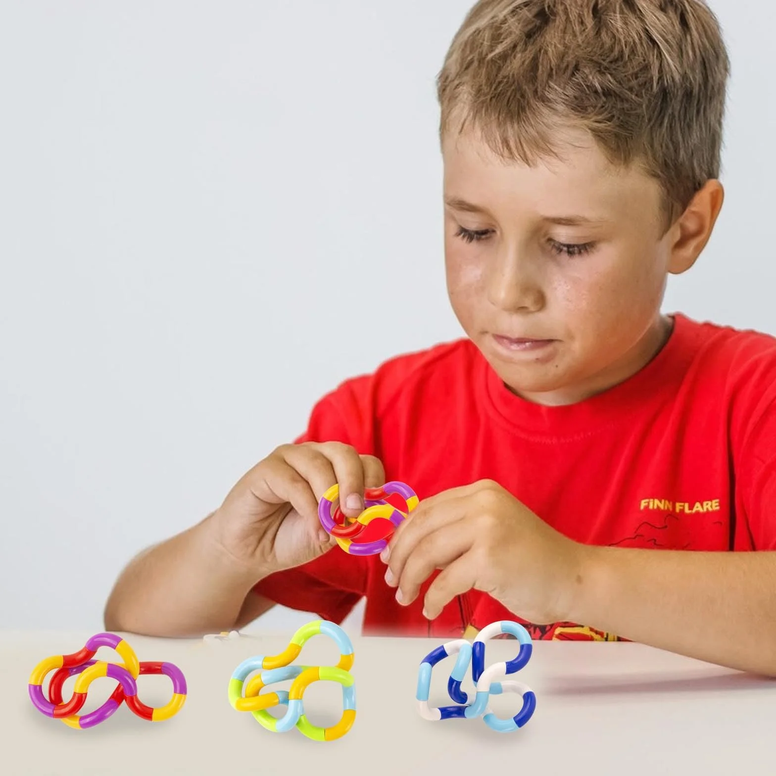 GWAWG 5 szt. Tangle Fidget Toy Twisty Toy wąż zabawki dekompresja stres ulga cicha dla dzieci i dorosłych