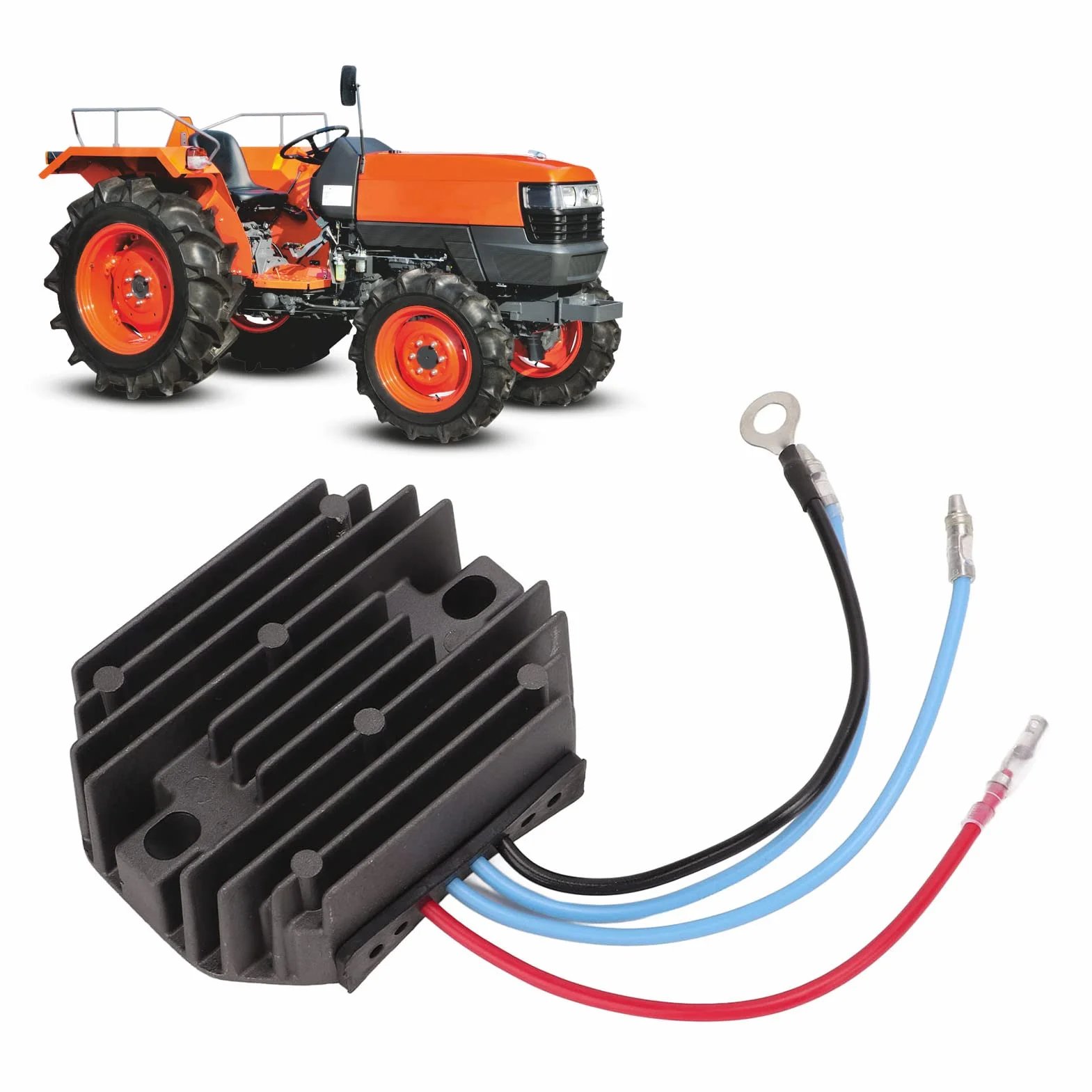 aqxreight Regulator Napięcia Stabilizator Prostownika, Stabilizator Napięcia 12V Stop Aluminium 66611-55250 Zamiennik dla Ciągnika B4200, B5100