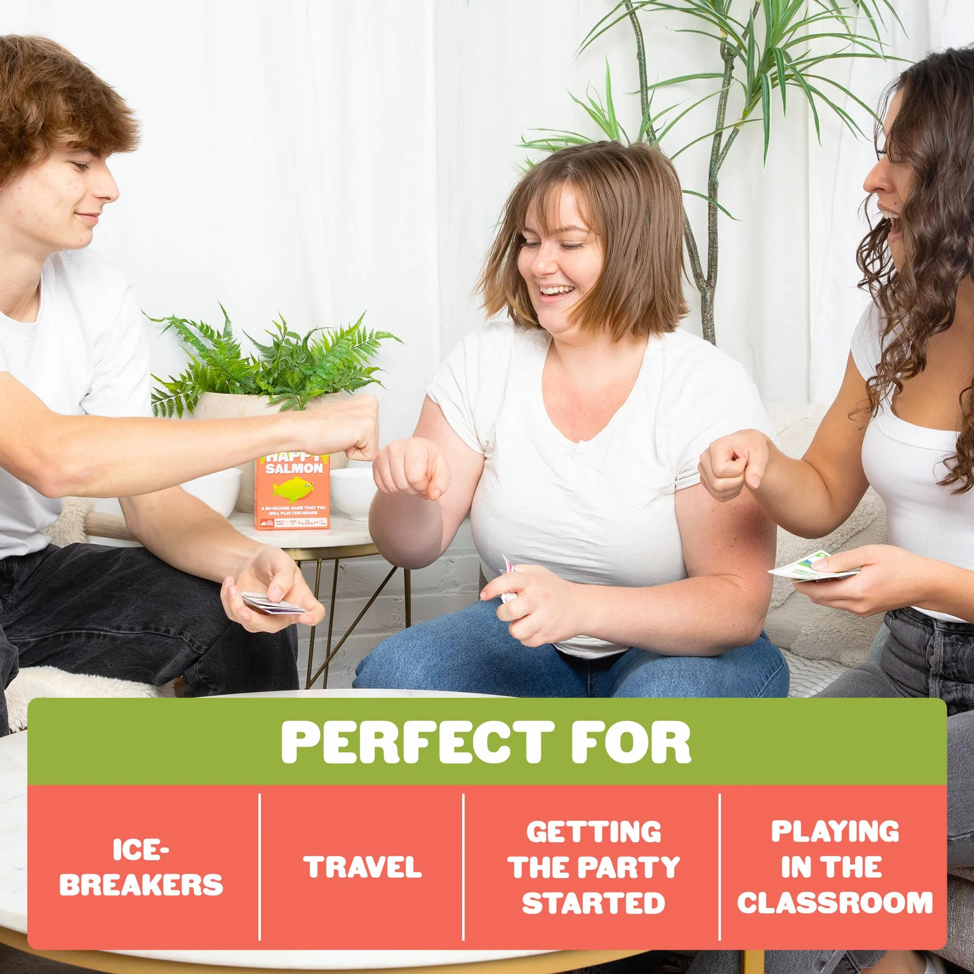 Exploding Kittens - Happy Salmon Grab & Game - Compact Travel-Sized Card Game for 3-5 Players, Ages 6+, 90 Second Rounds- Easy to Learn Quick Matching Card Game- Ideal for Parties, Family Game Night