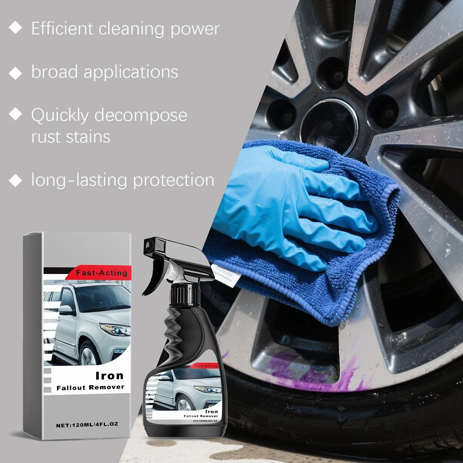 Spray do usuwania rdzy 120 ml ochrona przed utlenianiem środek do czyszczenia samochodu motocykla łodzi