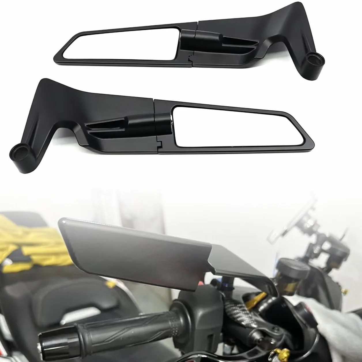 Uniwersalne regulowane lusterka wsteczne motocyklowe Stealth Wind do Z650 Z900 Z1000 Duke 390 790 1290 MT07 MT09
