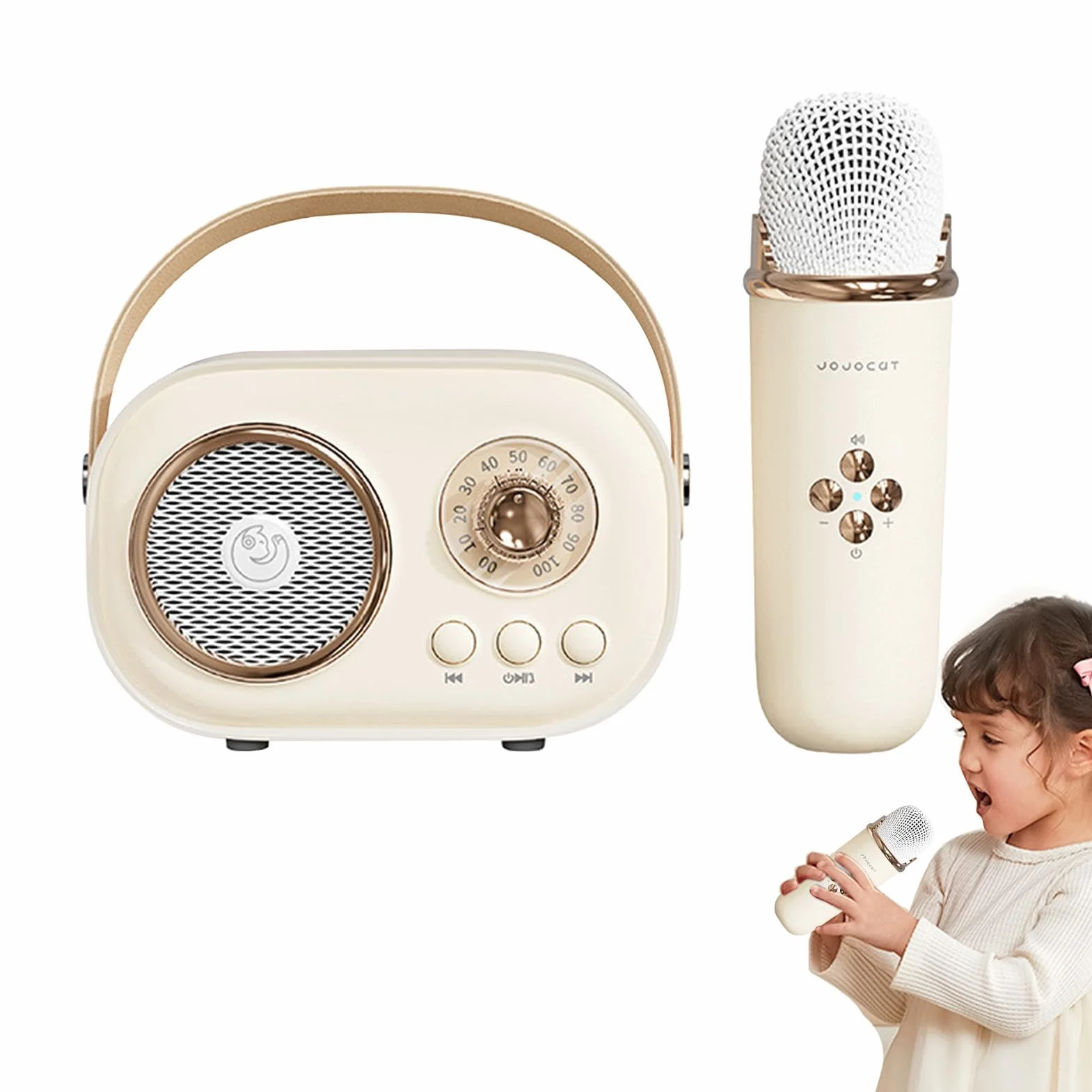 Maszyna do karaoke, przeno?ny g?o?nik z 1 mikrofonem bezprzewodowym, maszyna do karaoke z efektami zmiany g?, zestaw g?o?ników retro ze wzmocnionym basem stereo na imprezy