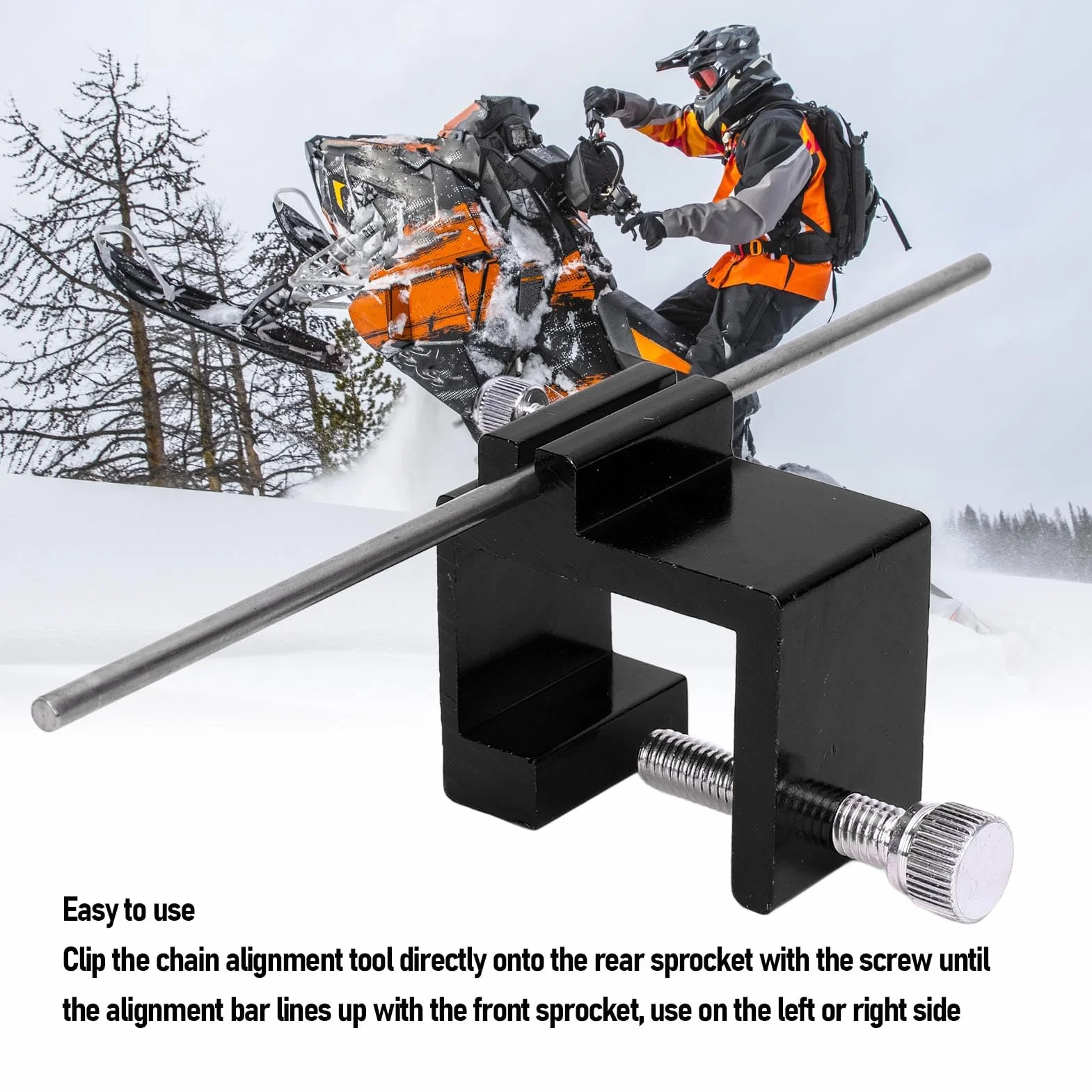 Motorcycle Chain Alignment Tool Precise Alignment Optimum Performance Aluminum Alloy 08-0048 Universal for Motorcycles ATVs