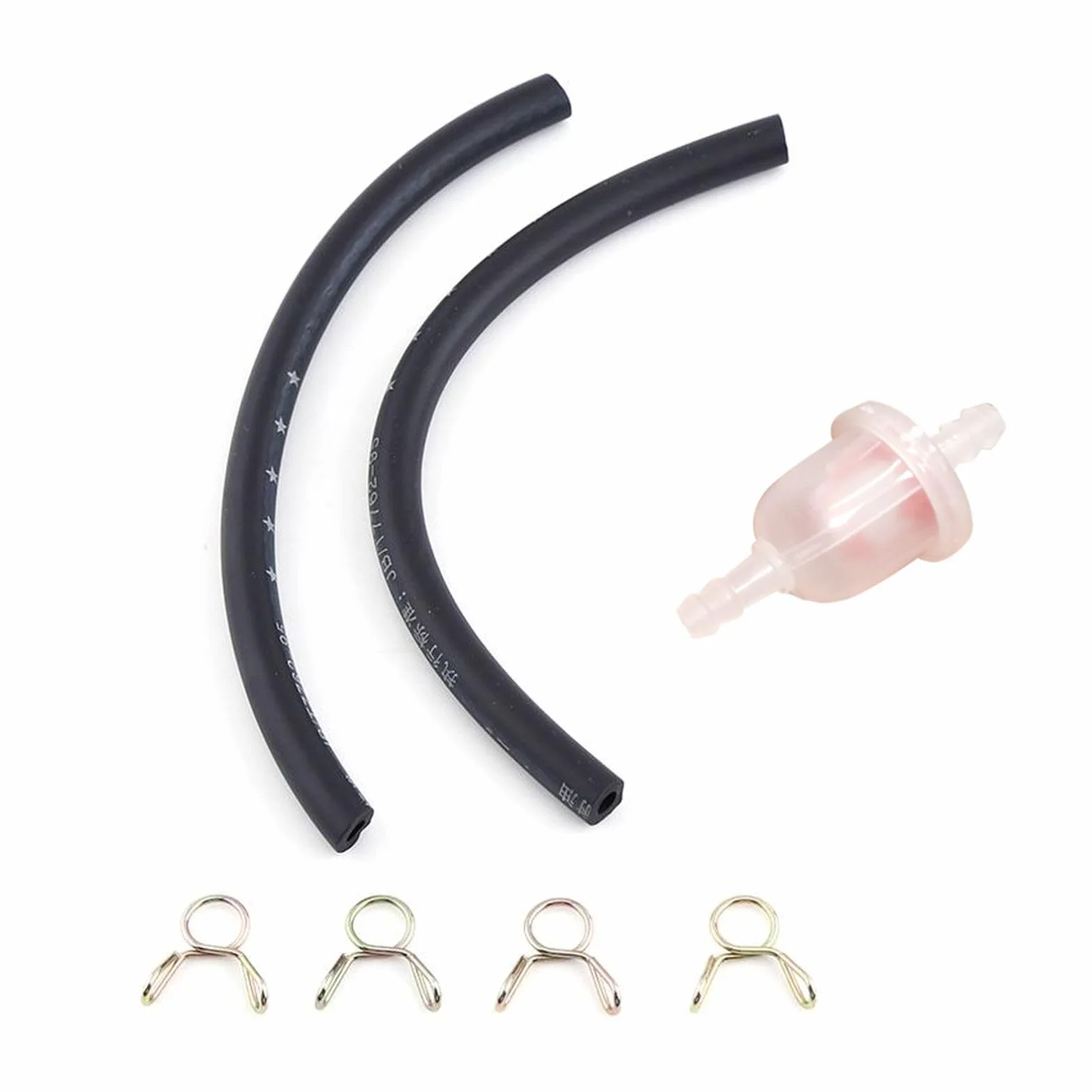 Jadeshay Wąż do benzyny motocyklowej 6 mm filtr paliwa z wężem zaciski 49 cm³ 160 cm³