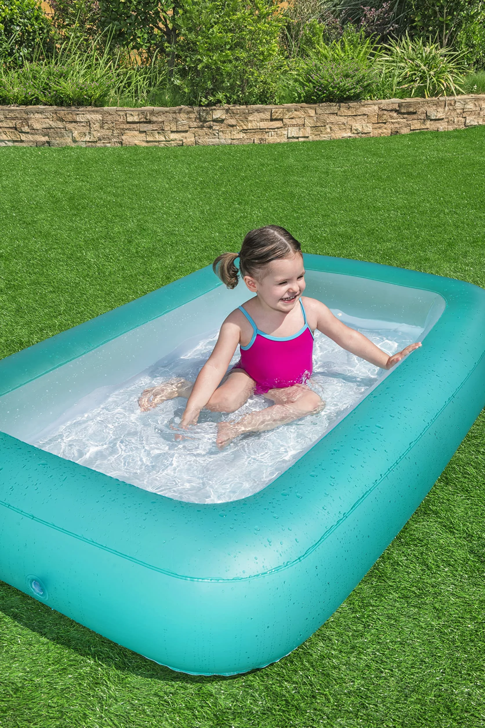 Bestway Brodzik do zabawy, nadmuchiwany basen ogrodowy, wiek 2+, zielony, 1,65 m x 1,04 m x 25 cm
