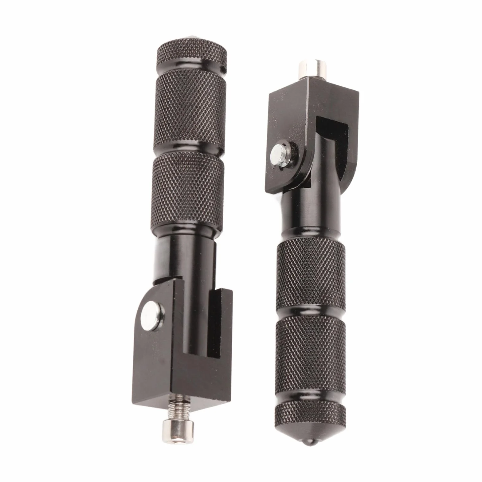 Podnóżek 2 szt.Aluminiowe pedały uniwersalny podnóżek motocyklowy samochód elektryczny 8MM 90 stopni składany pręt podtrzymujący akcesoria do podnóżka motocyklowego (czarny)