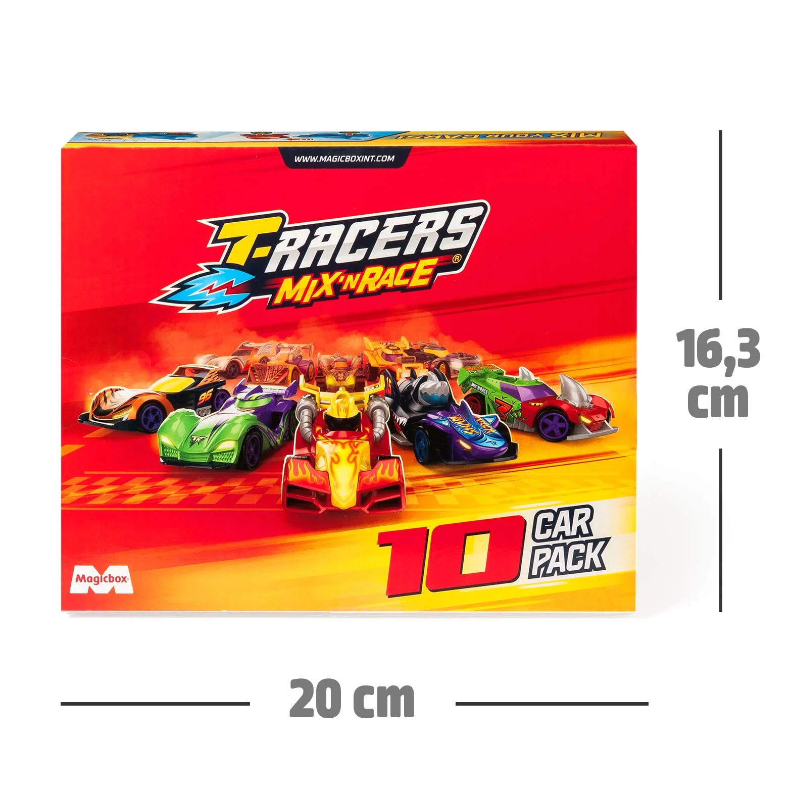 T-Racers Mix ´N RaceKolekcja 10 Samochodów Kolekcjonerskich, Każdy Samochód Demontowalny w Dwóch Części Z Wymiennymi Częściami